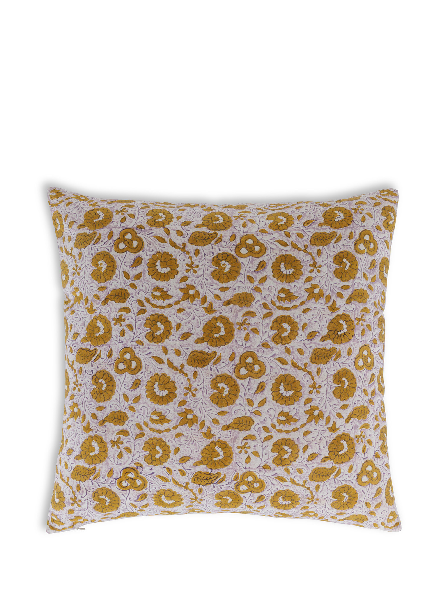 Flower print fabric cushion 45x45 cm, Multicolor, large image number 0