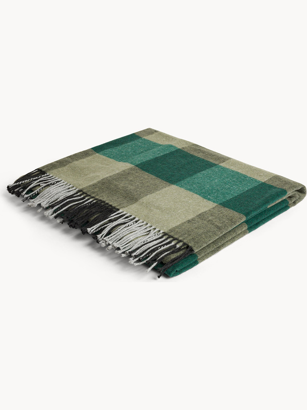 Checked throw made in Italy