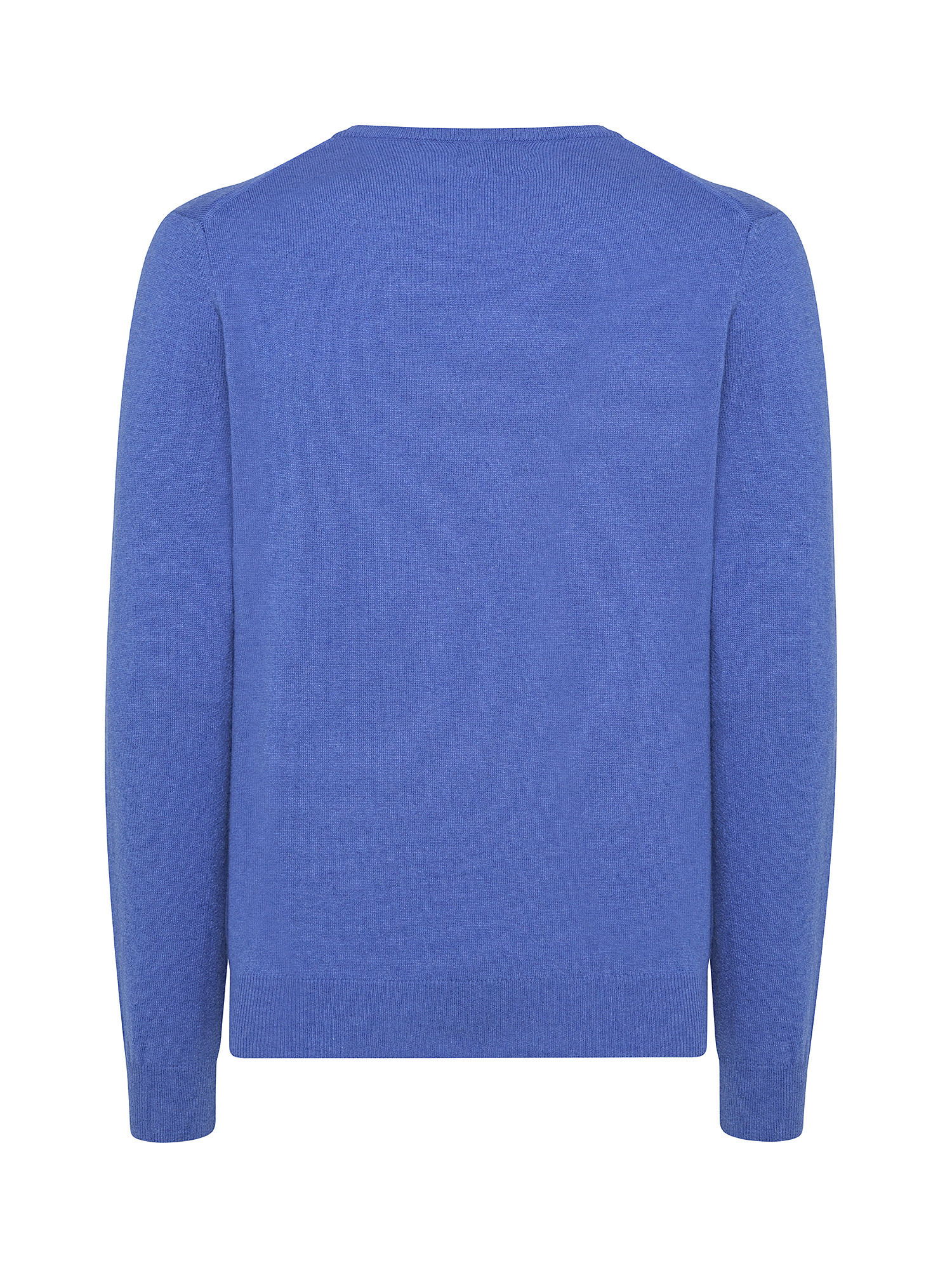 Cashmere Blend crewneck sweater with noble fibers, Aviation Blue, large image number 1