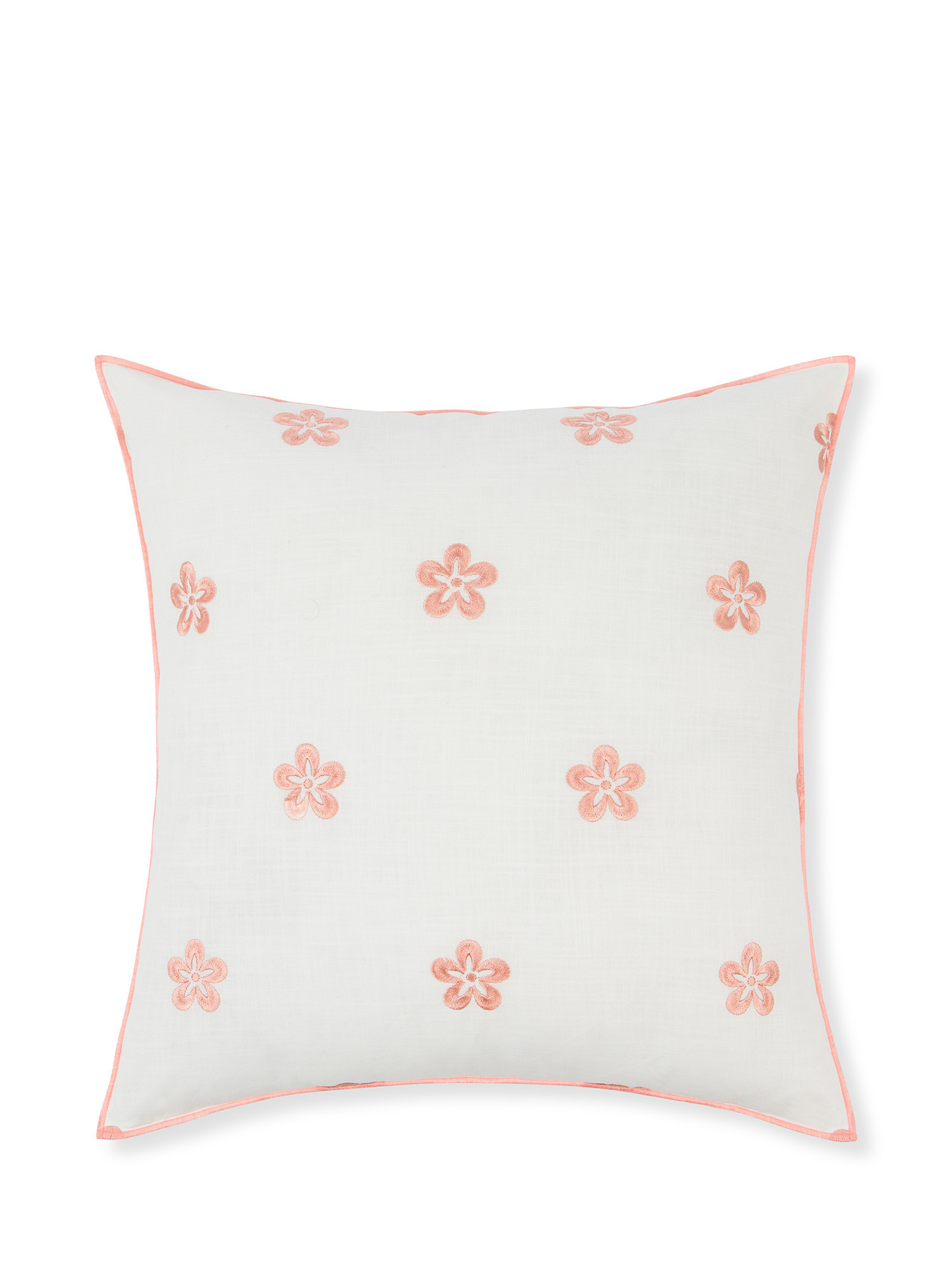 Cotton cushion with embroidery 45x45cm, Pink, large image number 0
