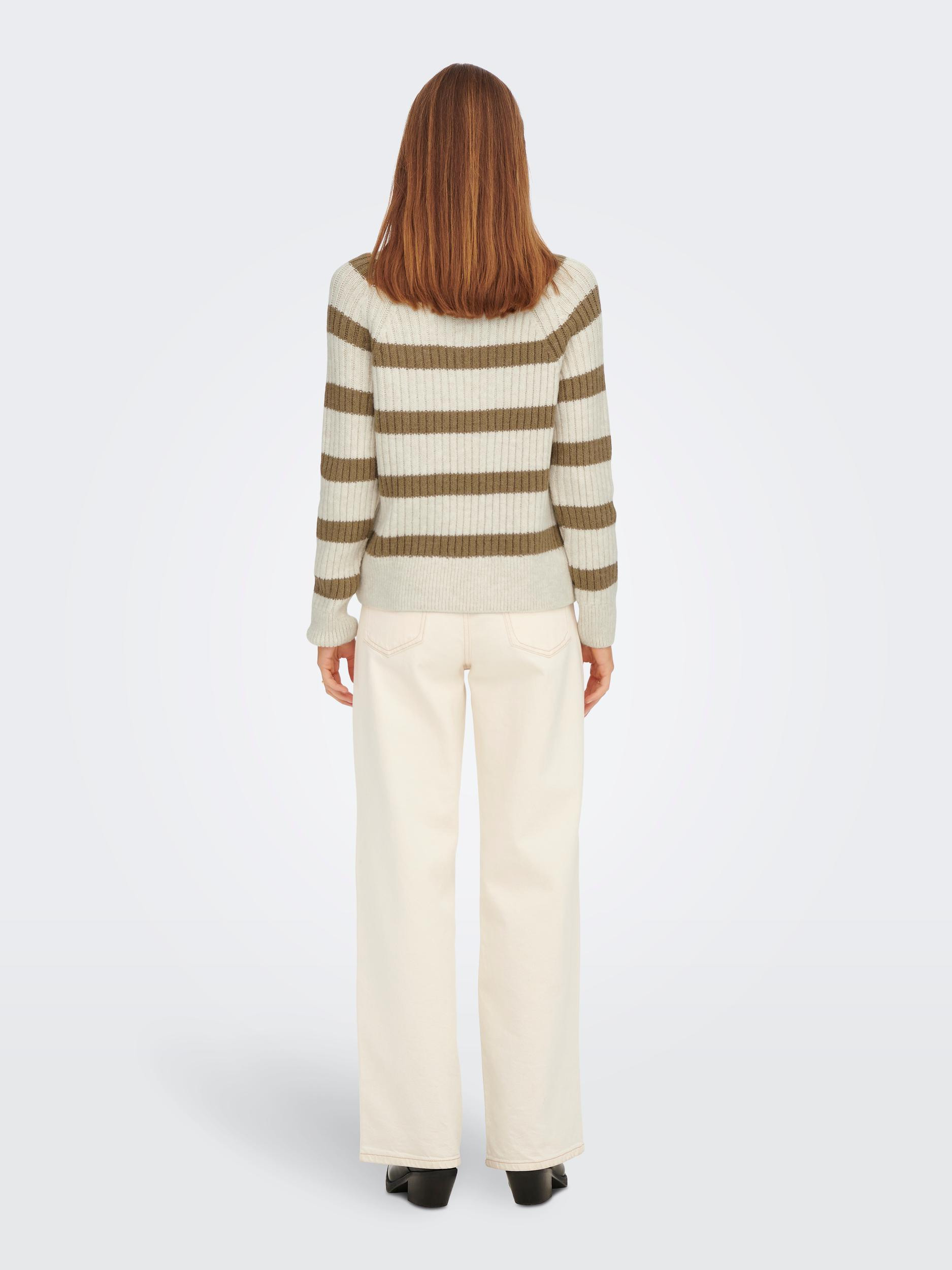 Only - Striped half-zip pullover, Beige, large image number 3