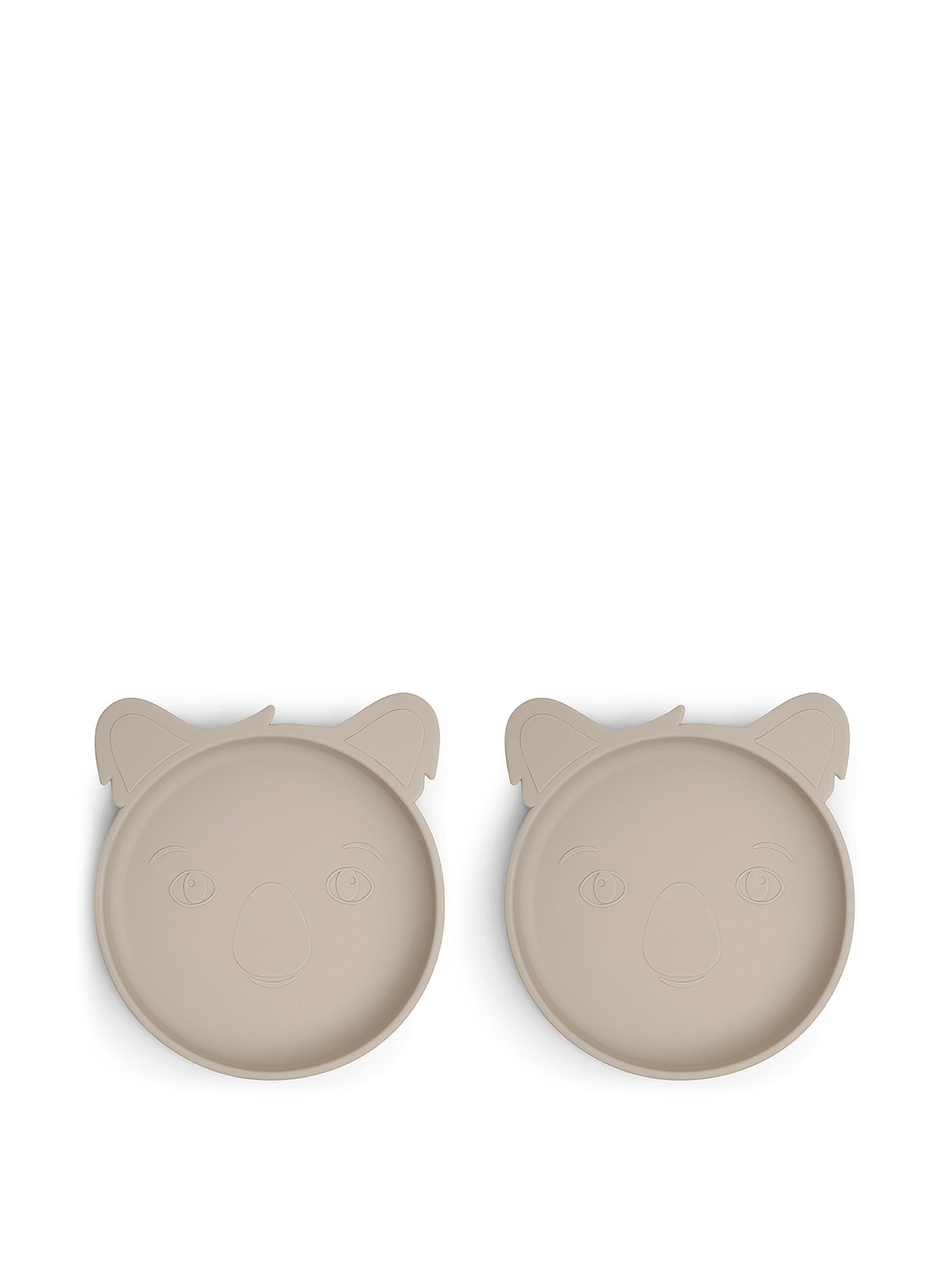 Set of 2 saucers in the shape of a koala in silicone, Dove Grey, large image number 0