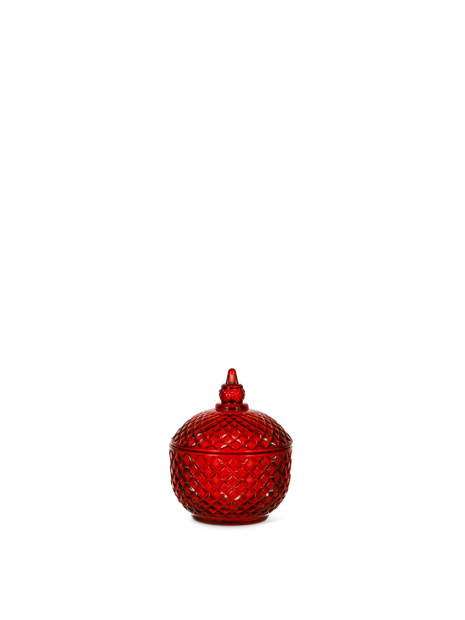 Red glass jar, Red, large image number 0