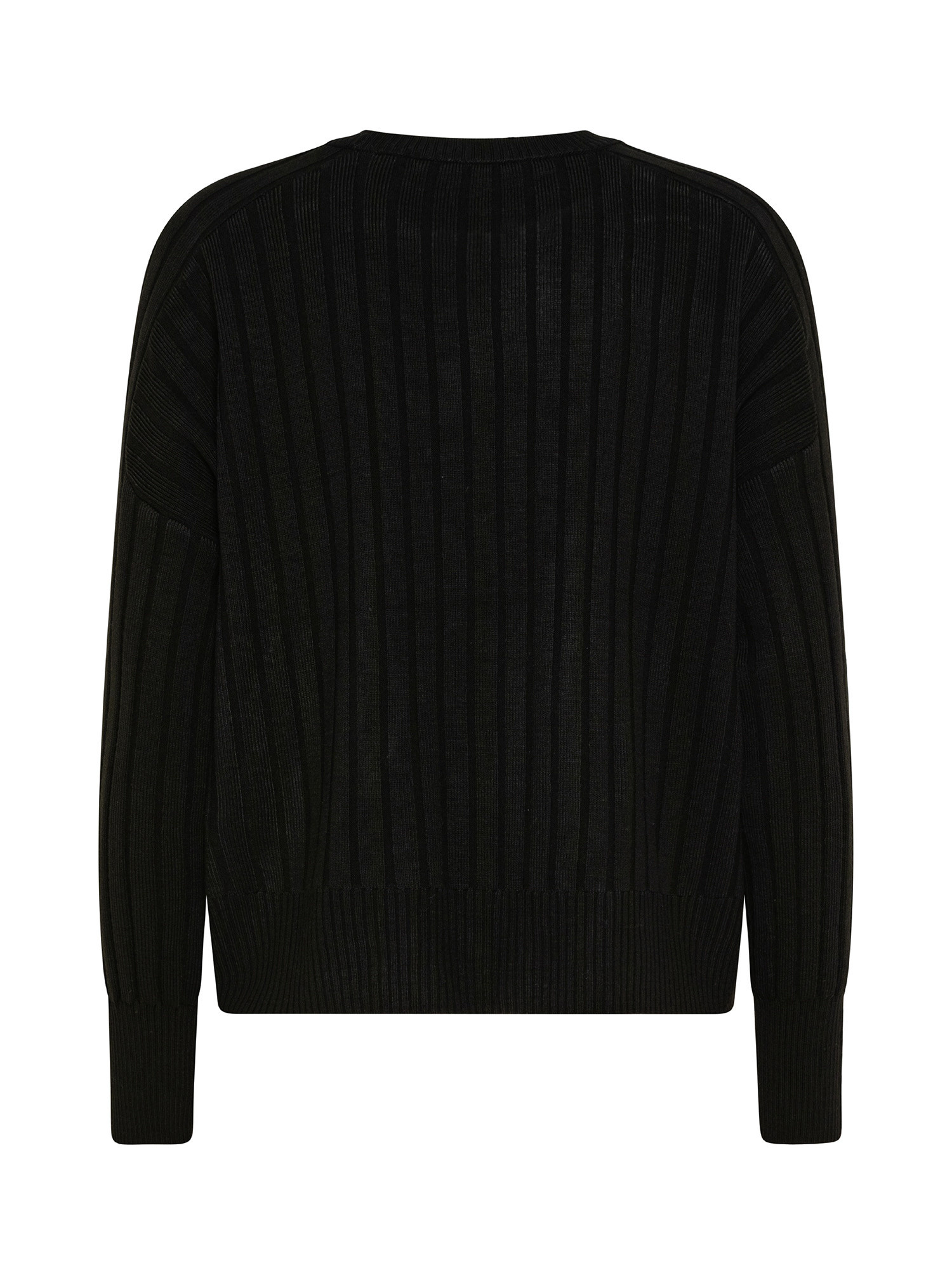 ribbed pullover, Black, large image number 1