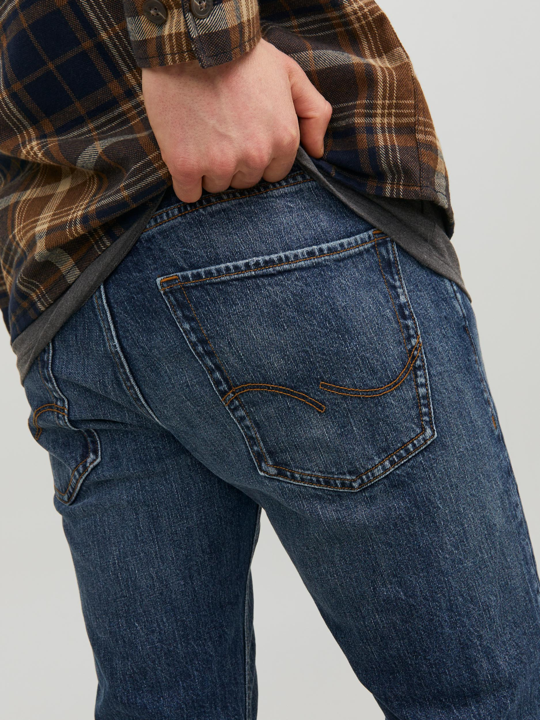 Jack & Jones - Tapered fit five-pocket jeans, Dark Blue, large image number 6