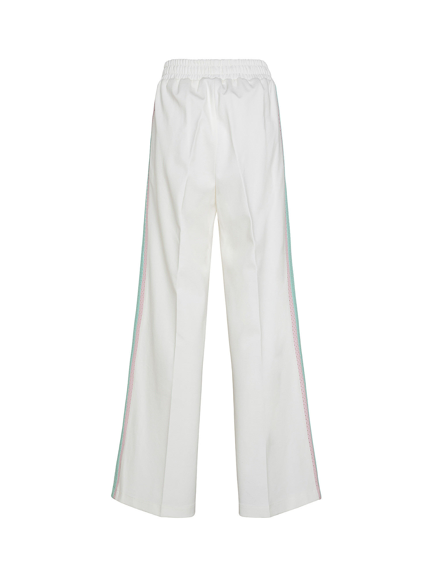 Pantalone con inserti traforati, Bianco, large image number 1
