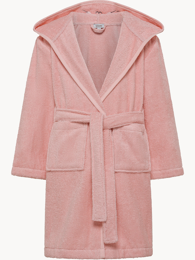 Pure cotton bathrobe with cat detail
