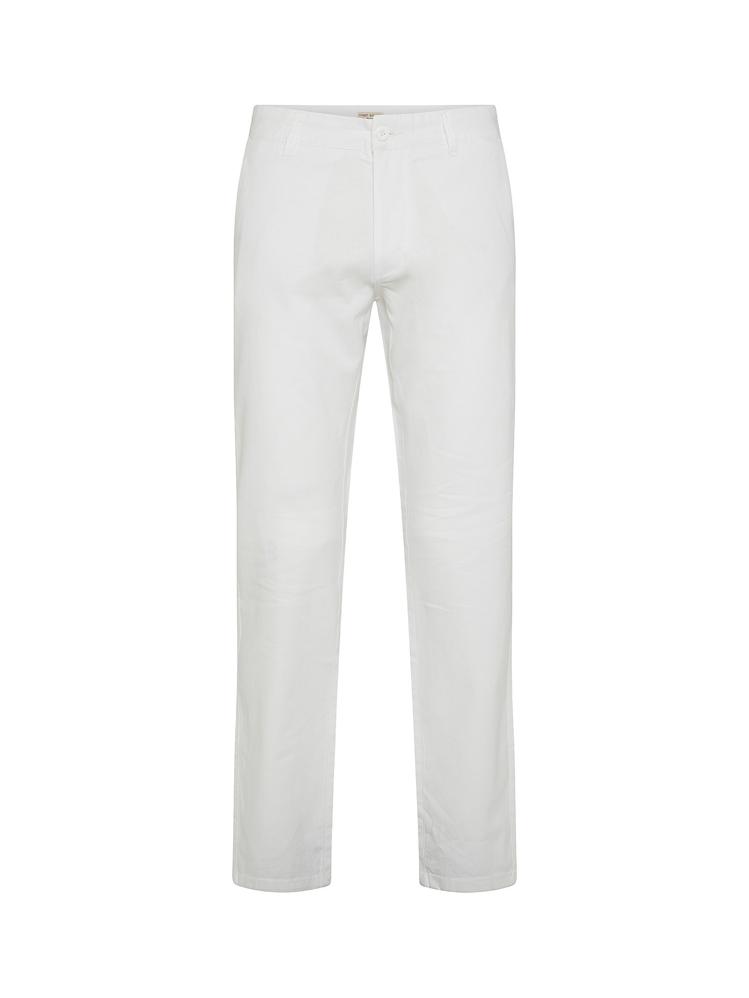 JCT - Pantaloni chino in misto lino, Bianco, large image number 0