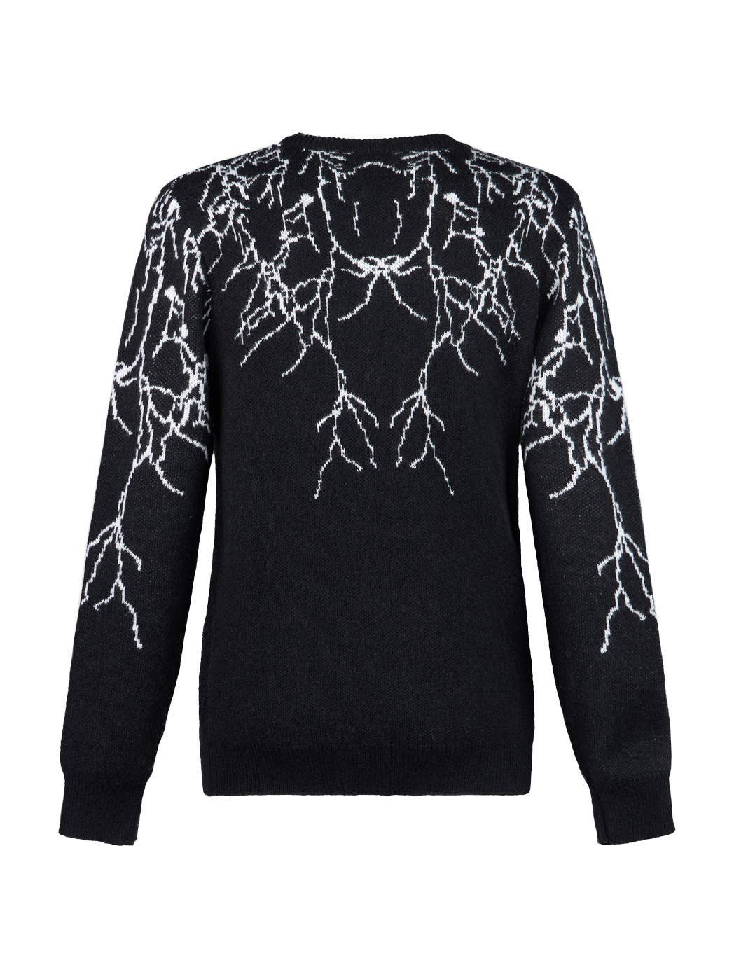 Phobia - Lightning bolt sweater, Black, large image number 3