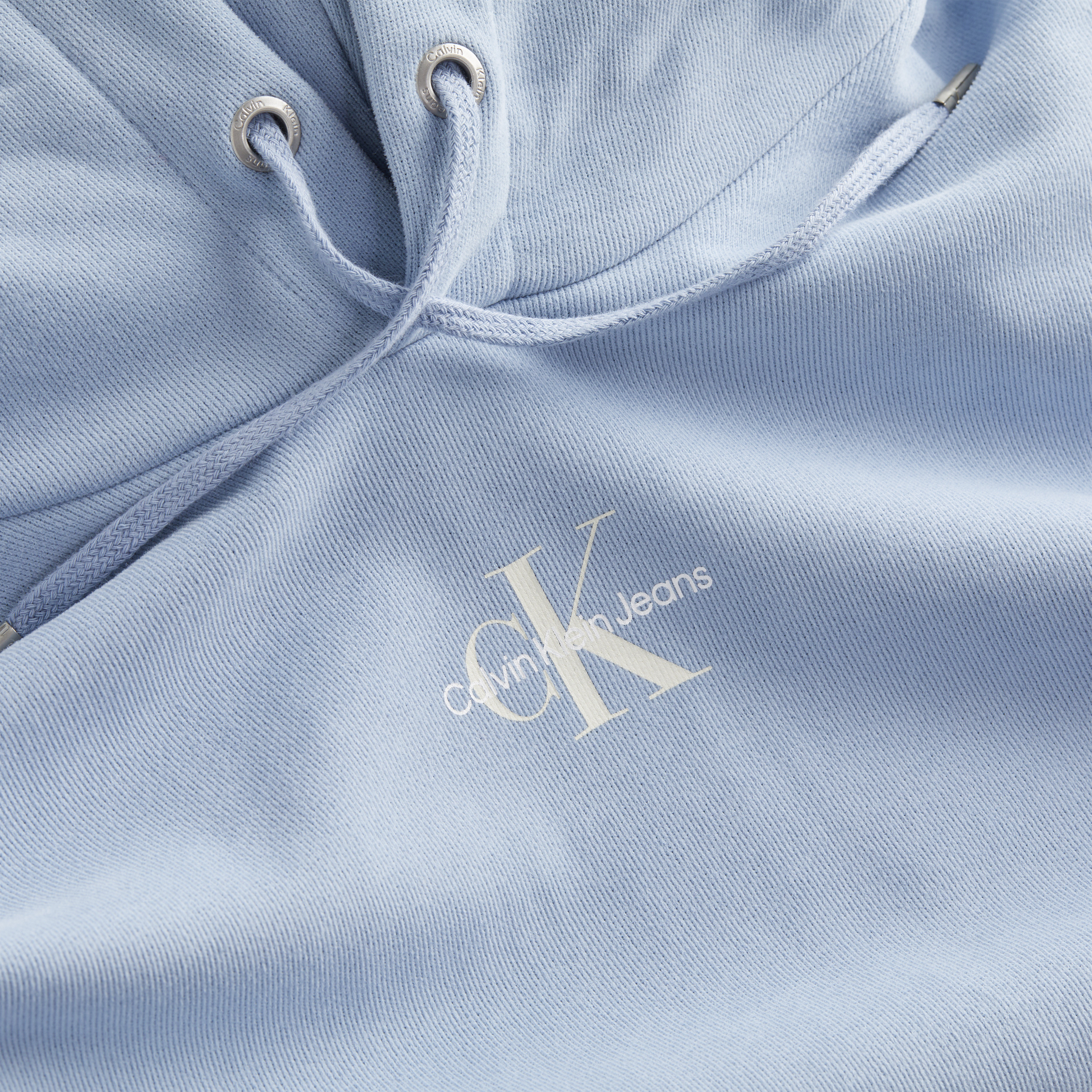 Calvin Klein Jeans - Felpa con cappuccio con logo, Azzurro, large image number 2