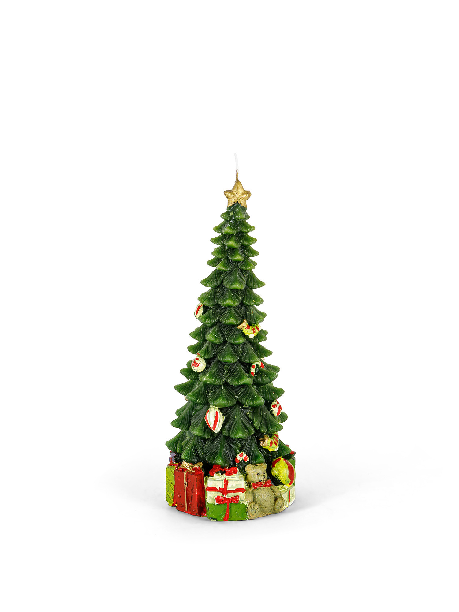 Christmas tree candle, Green, large