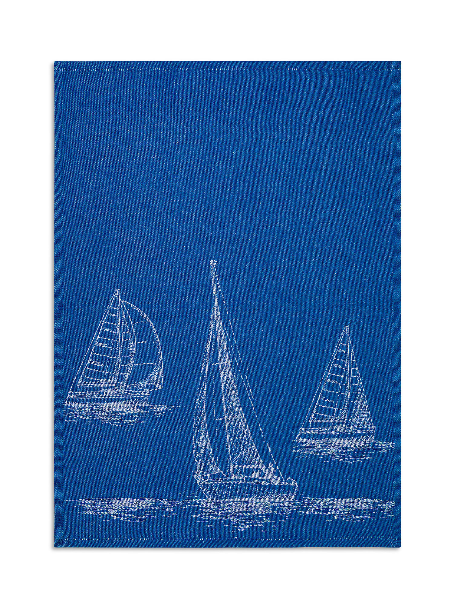 Set of 3 cotton tea towels, Blue, large image number 2