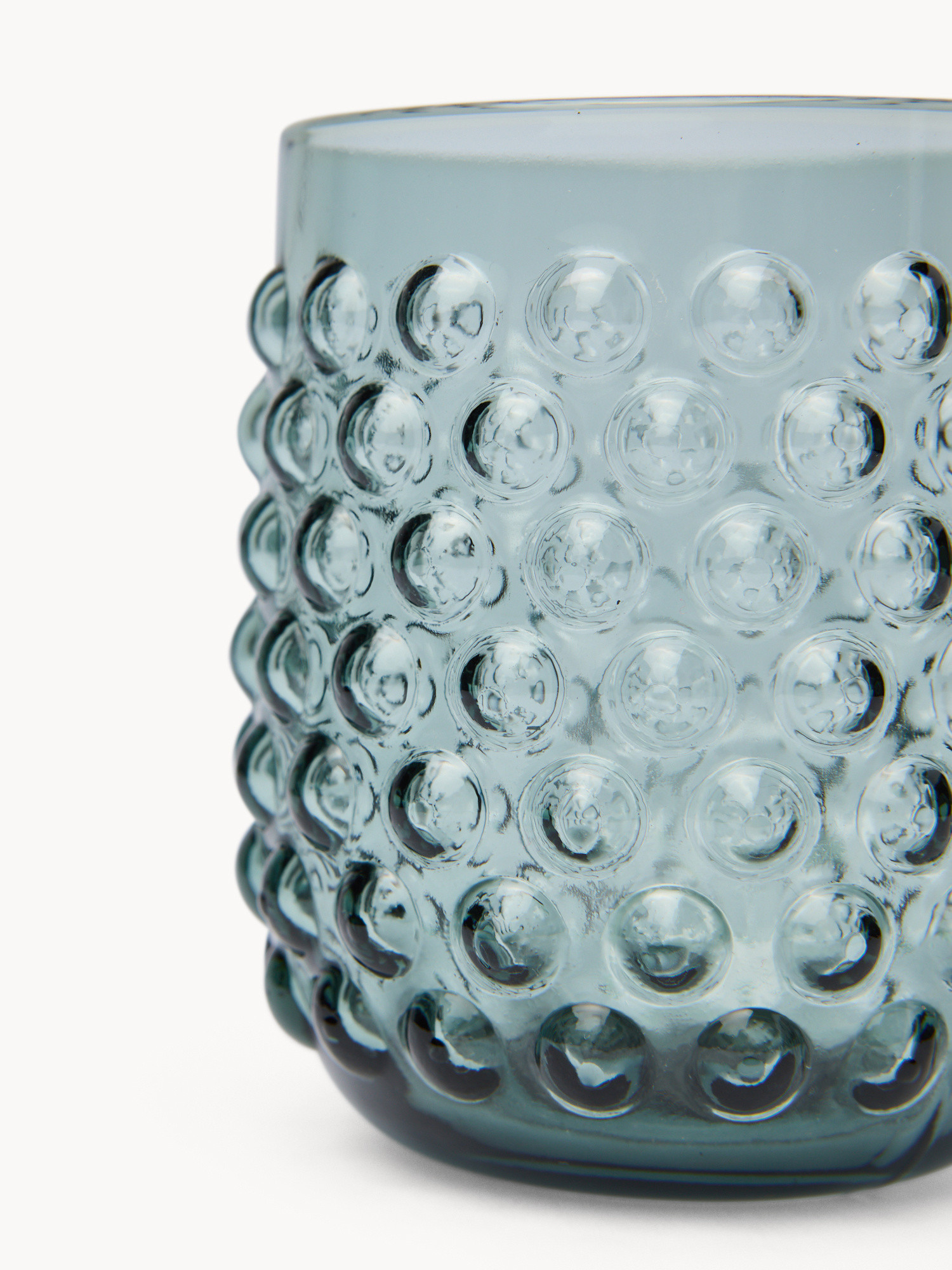 Glass tumbler with bubble pattern, Green, large image number 1