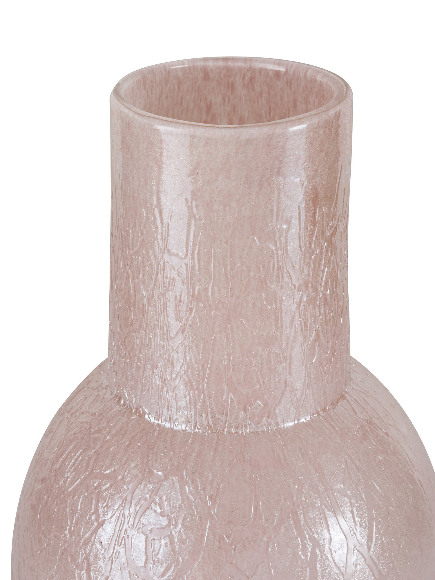 Colored paste glass vase, Grey, large