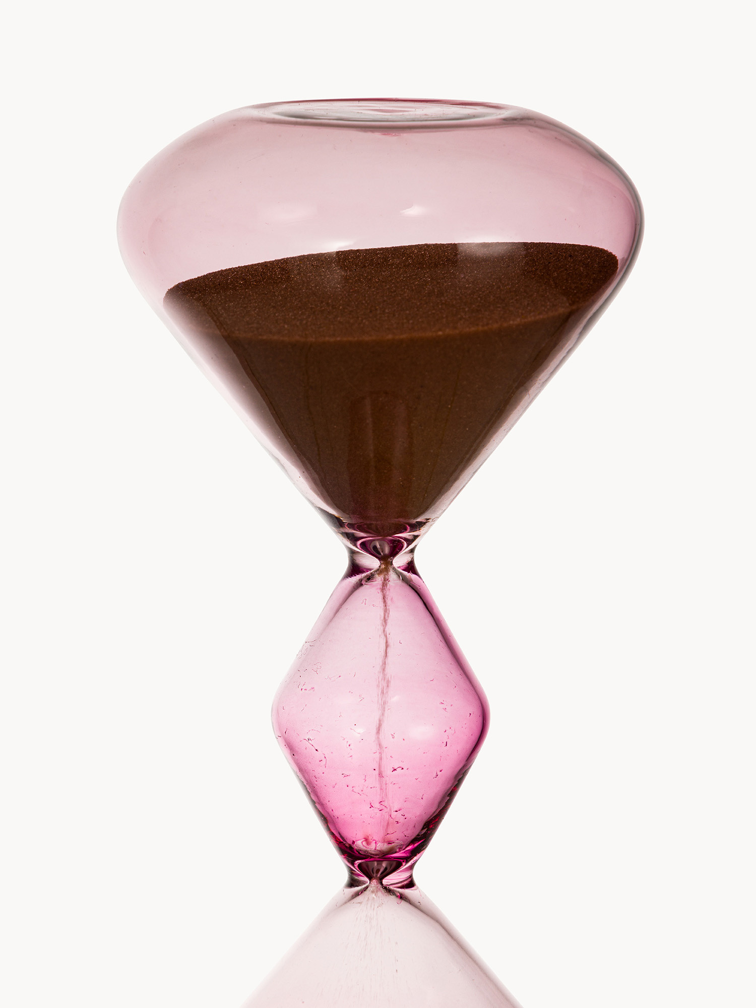 Borosilicate glass hourglass, Pink, large image number 1