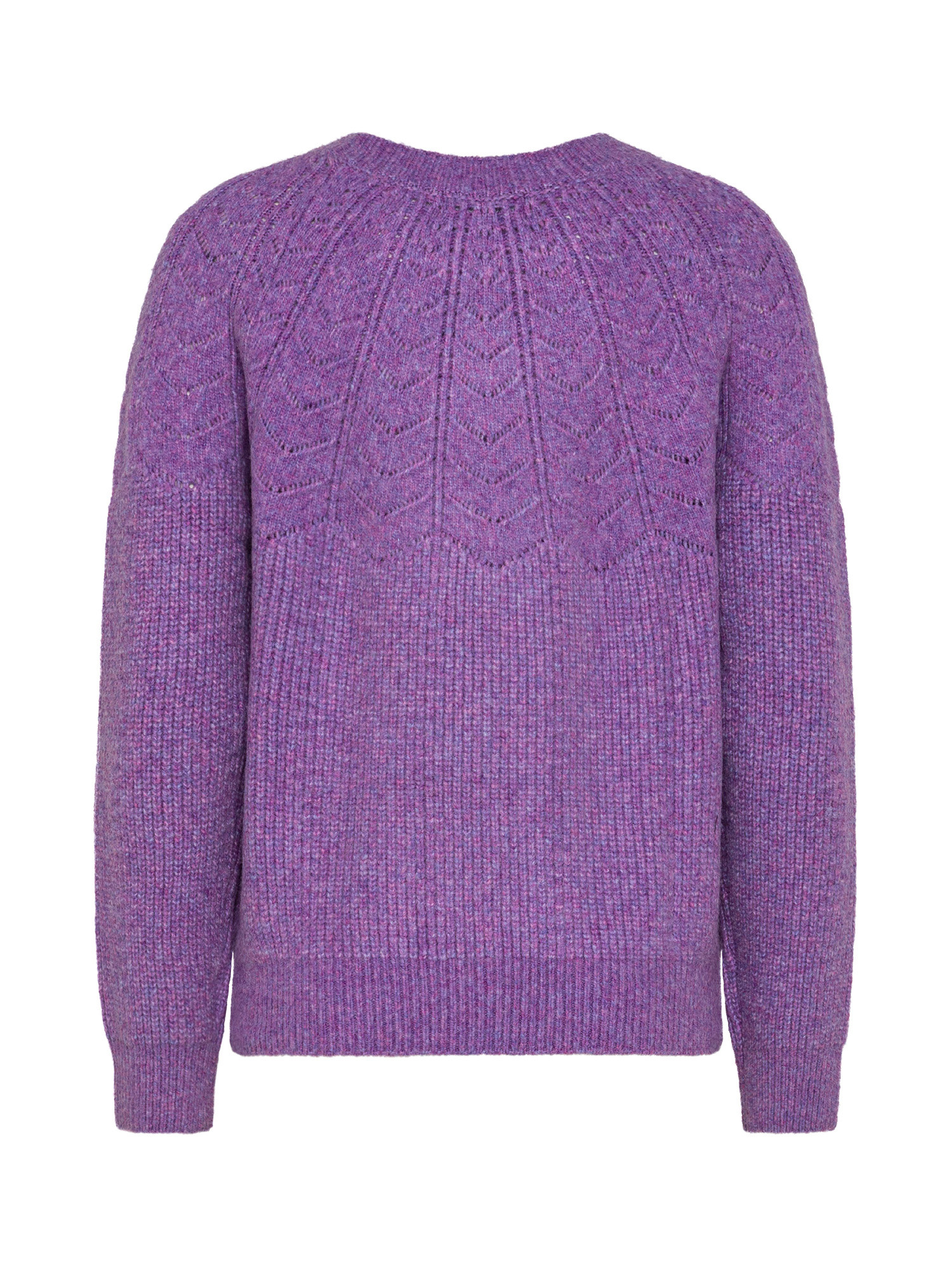 Koan - Ribbed pullover with ajour stitch, Purple Lilac, large image number 1
