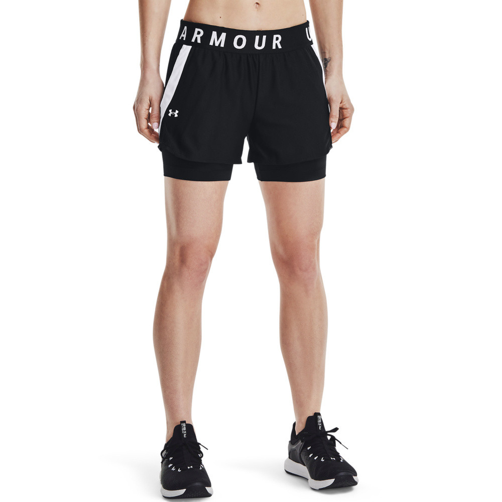 Shorts UA Play Up 2-in-1, Nero, large image number 2