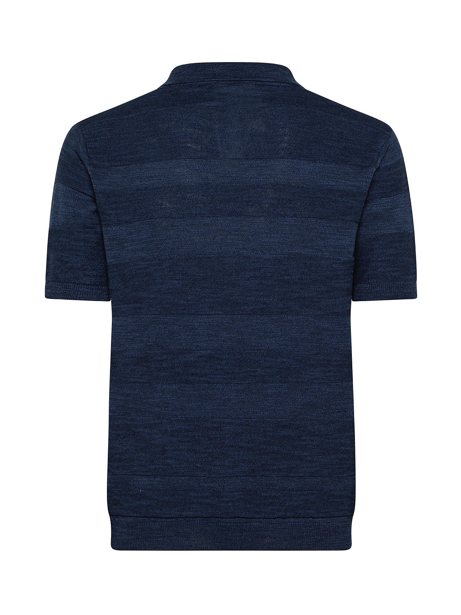 Polo in maglia misto cotone, Blu, large image number 1