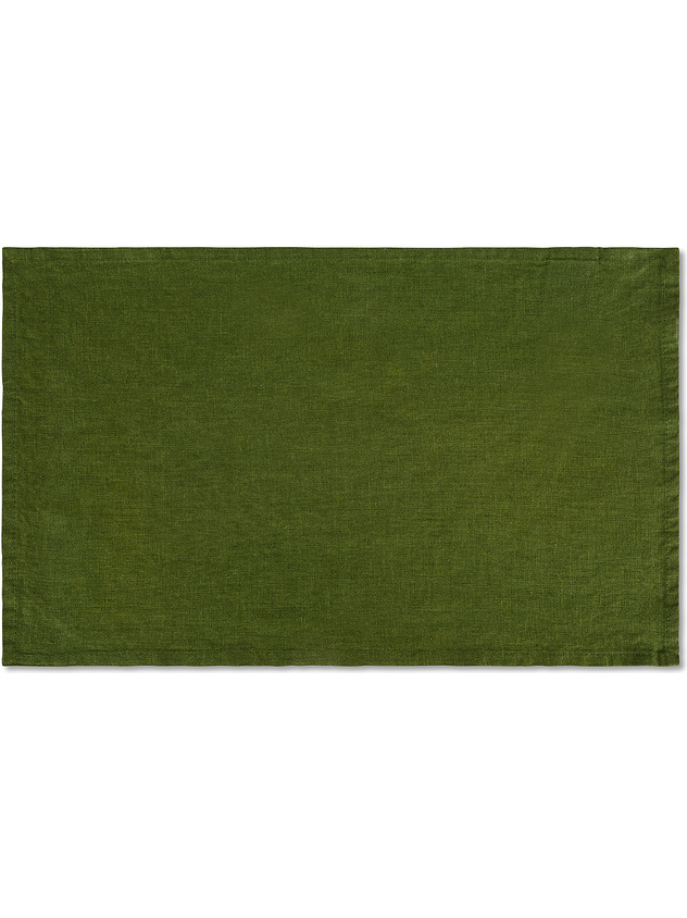 Solid color pure washed linen placemat