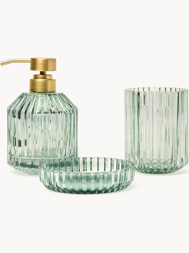 Fluted Glass Soap Dish