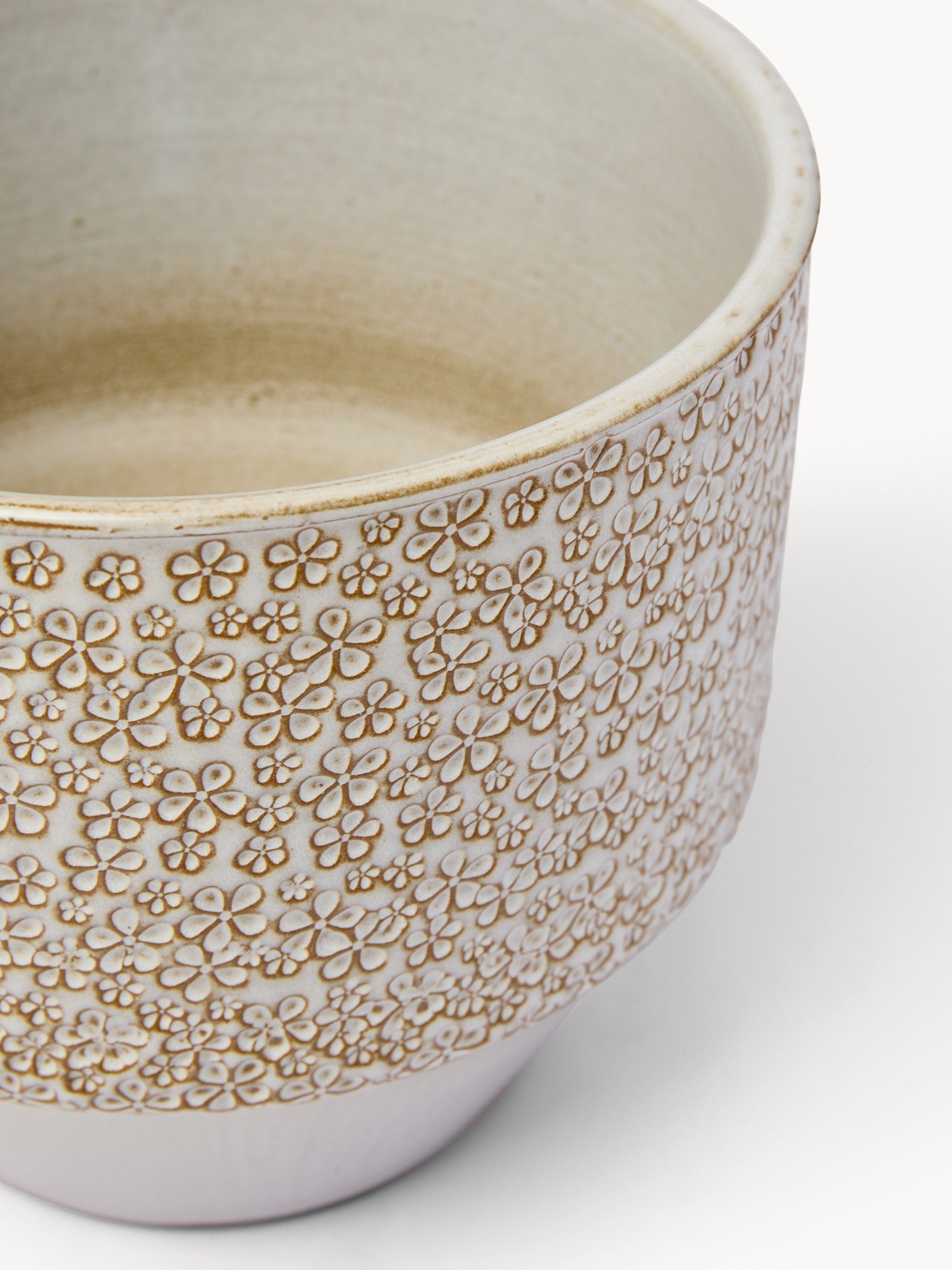 Cachepot in ceramica portoghese prodotta artigianalmente, Bianco 1, large image number 1