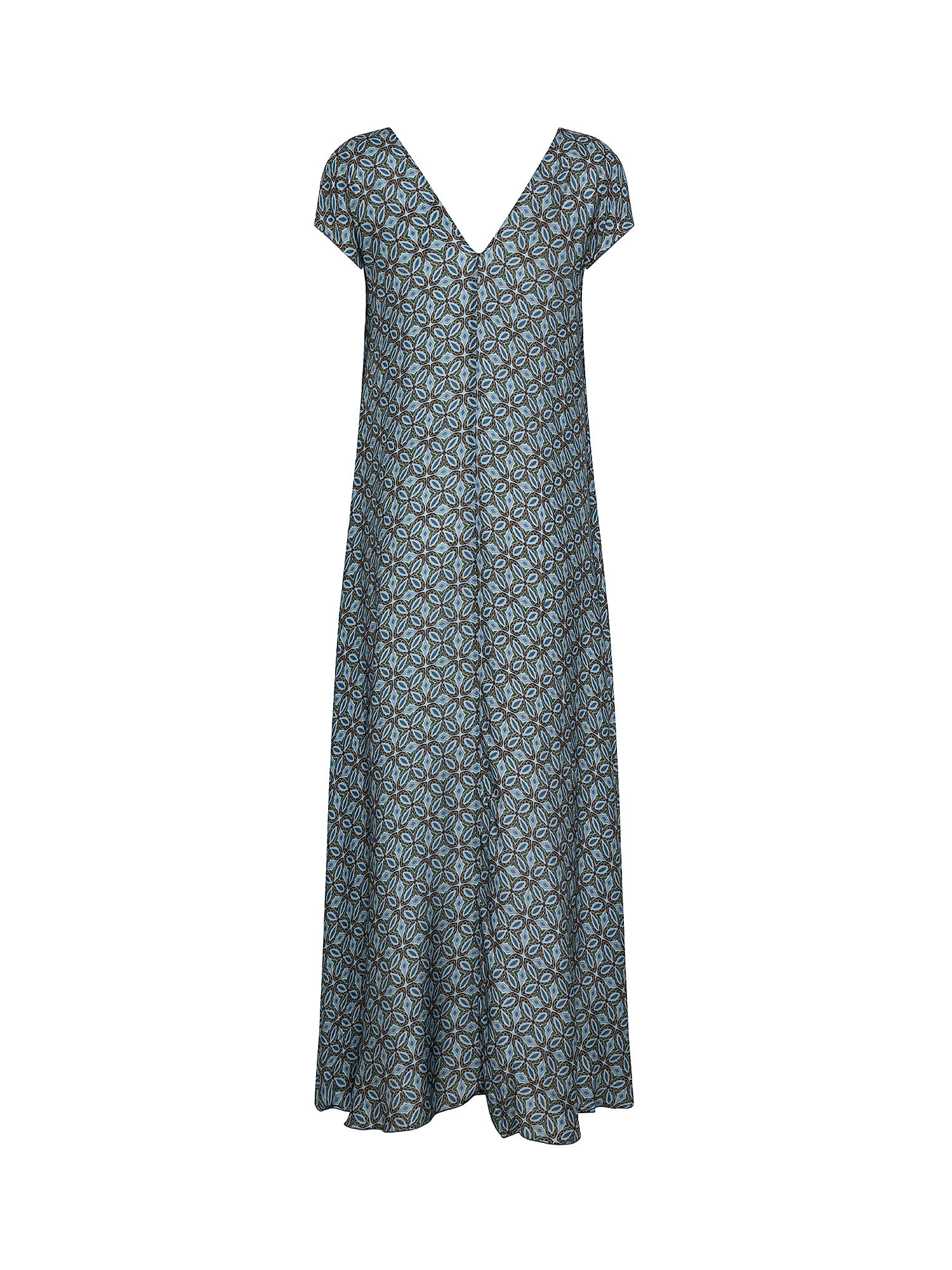 Printed long dress, Blue, large image number 1