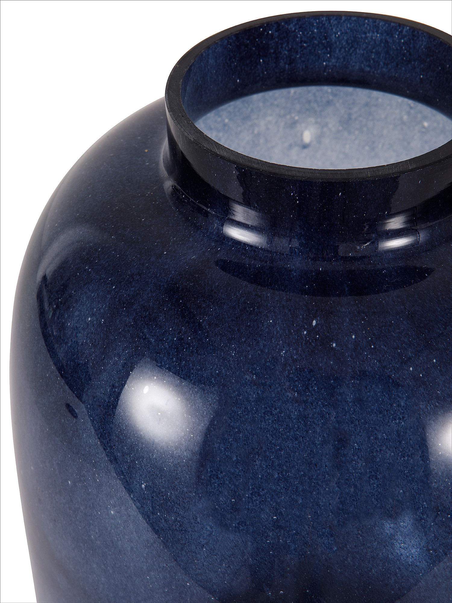 Colored paste glass vase, Blue, large image number 1