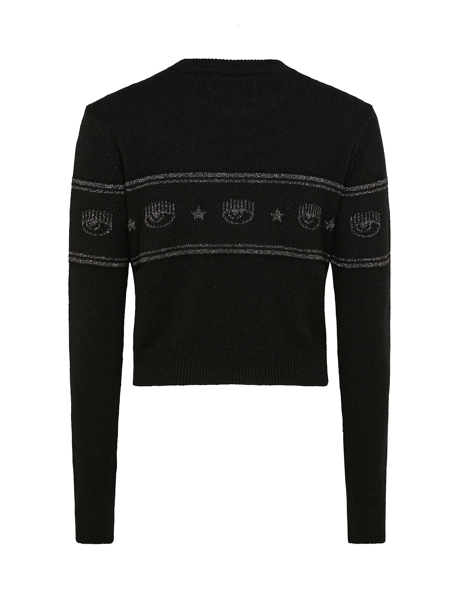 Sweater with logo, Black, large image number 1