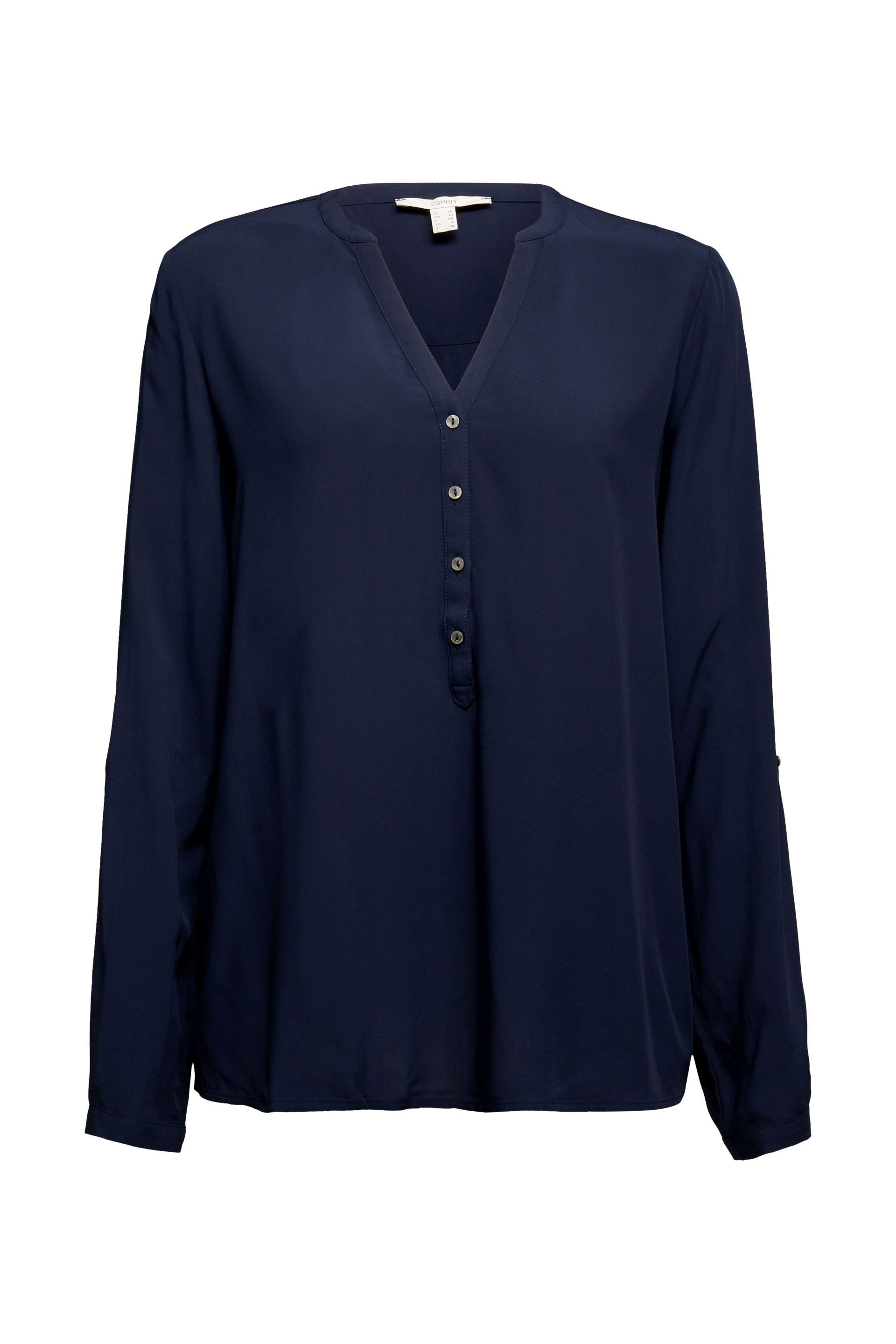 Blouse with adjustable sleeves, Blue, large image number 0