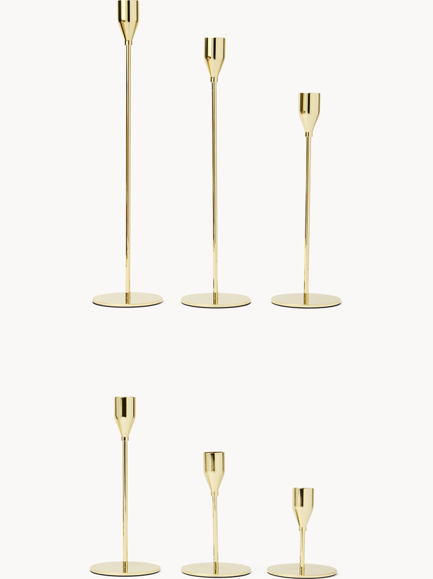 Set 6 candelieri dorati