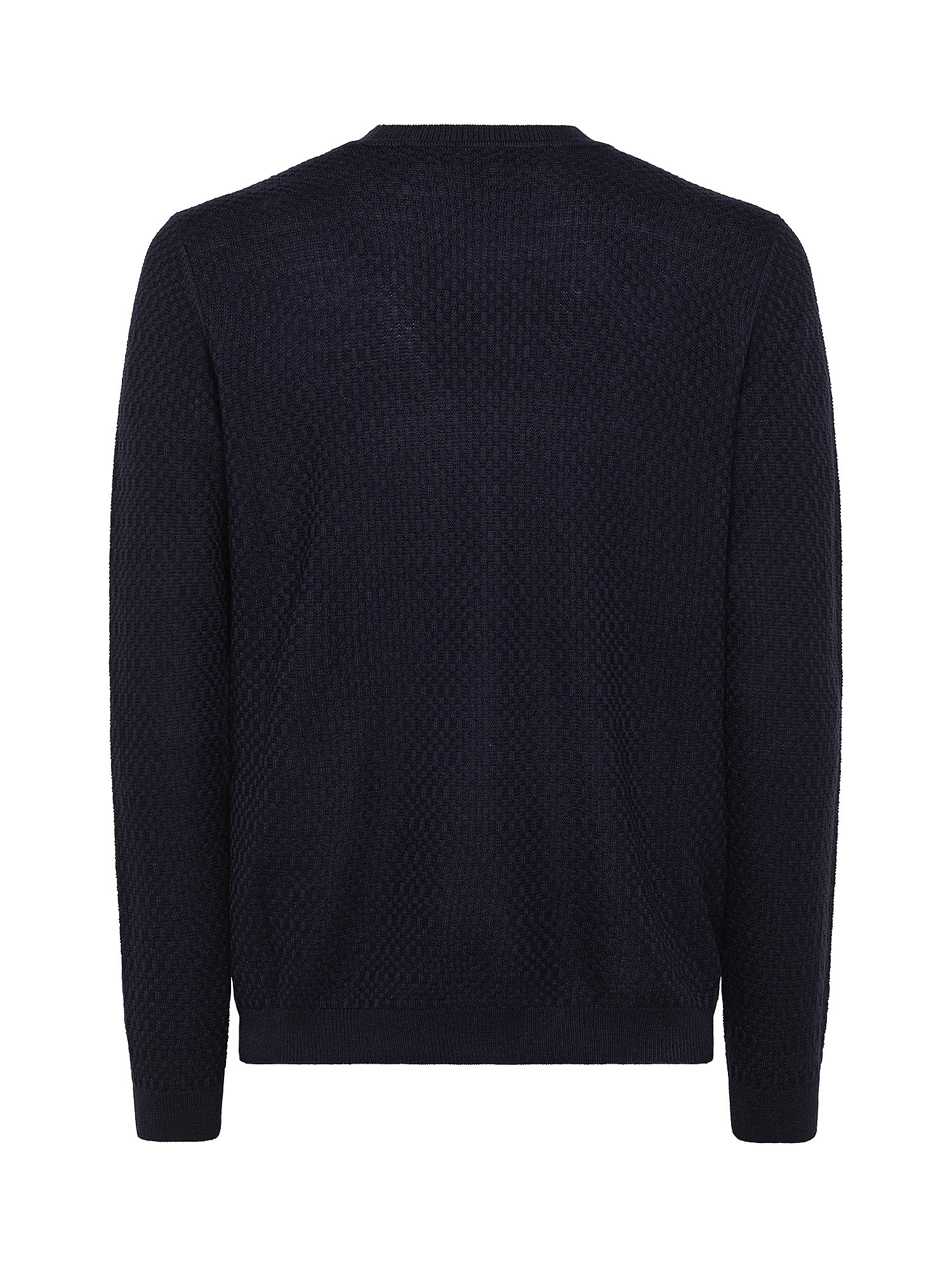 Crewneck sweater in wool blend, Blue, large image number 1
