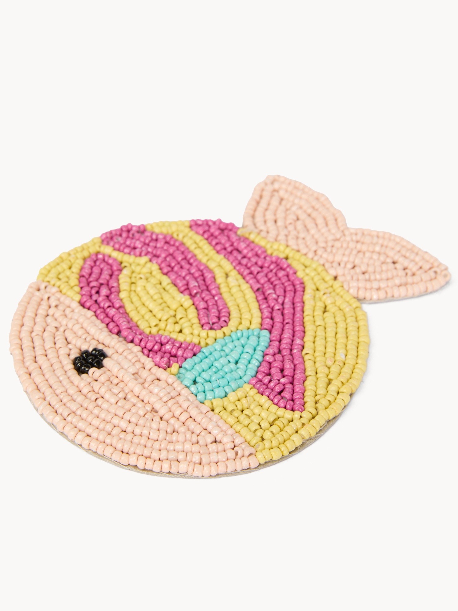 Set 4 sottobicchieri fatti a mano con perline in vetro, Multicolor, large image number 1