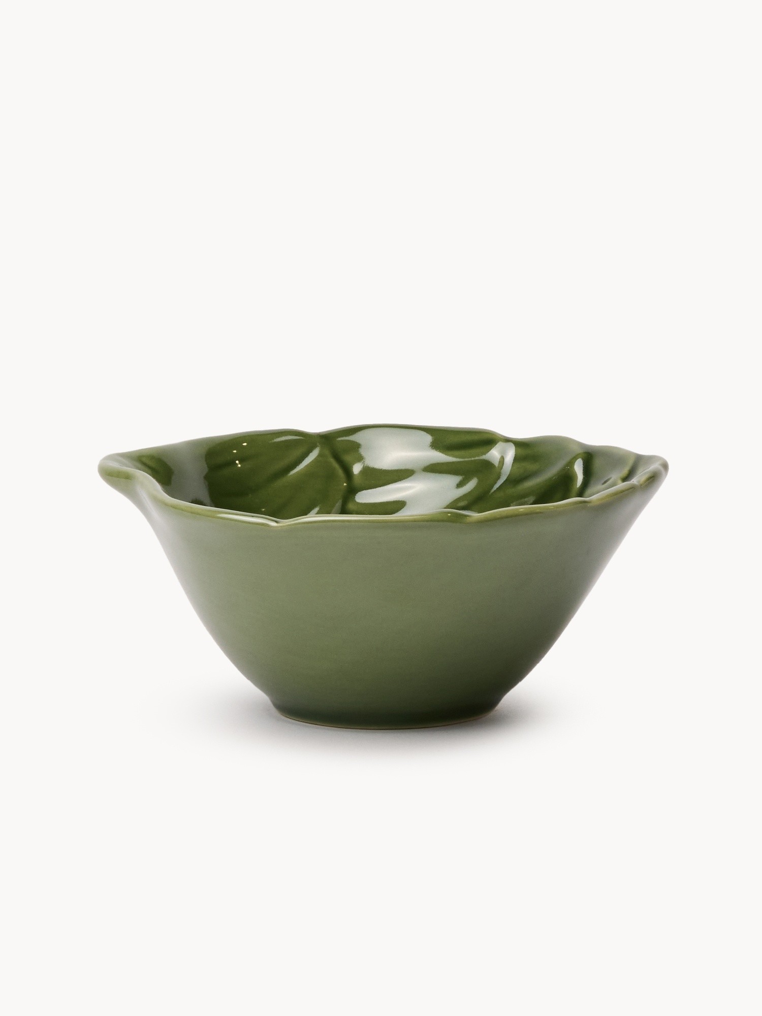 Artichoke-shaped ceramic bowl, Green, large image number 0