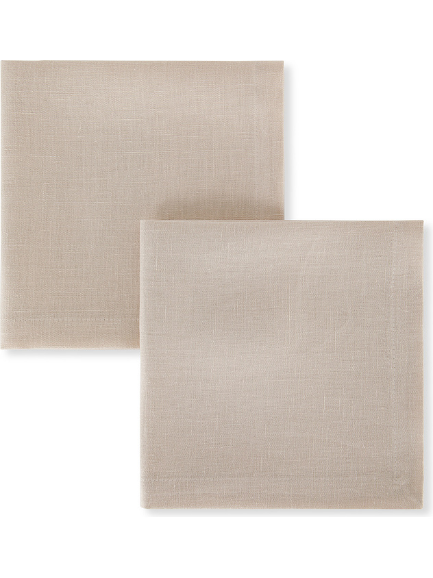 Set of 2 pure linen napkins