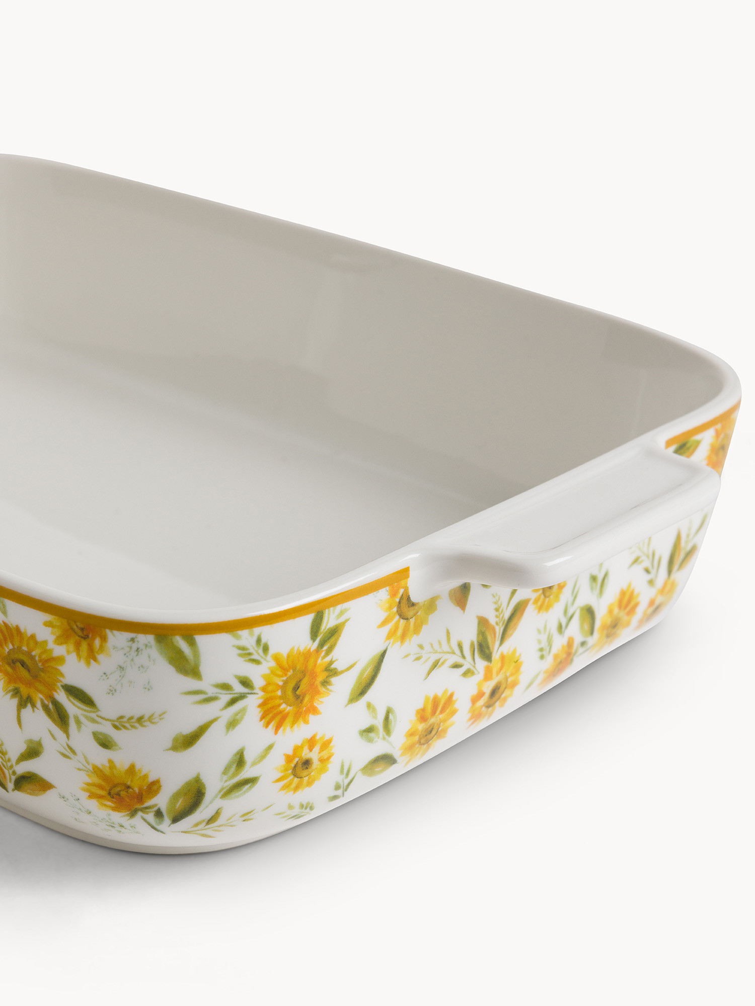 New bone china baking dish with sunflower motif, Multicolor, large image number 1