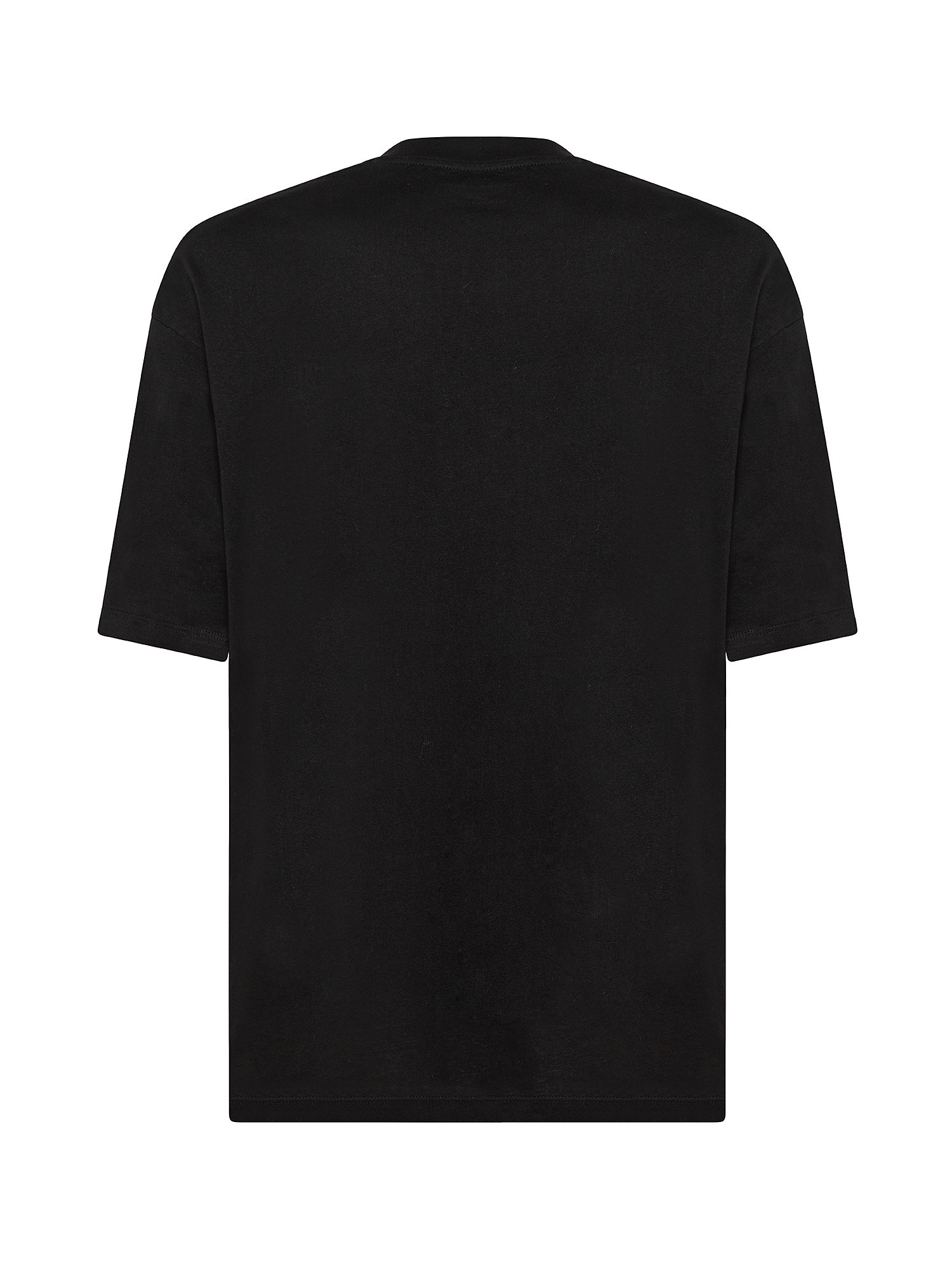 T-shirt 100% cotone, Nero, large image number 1