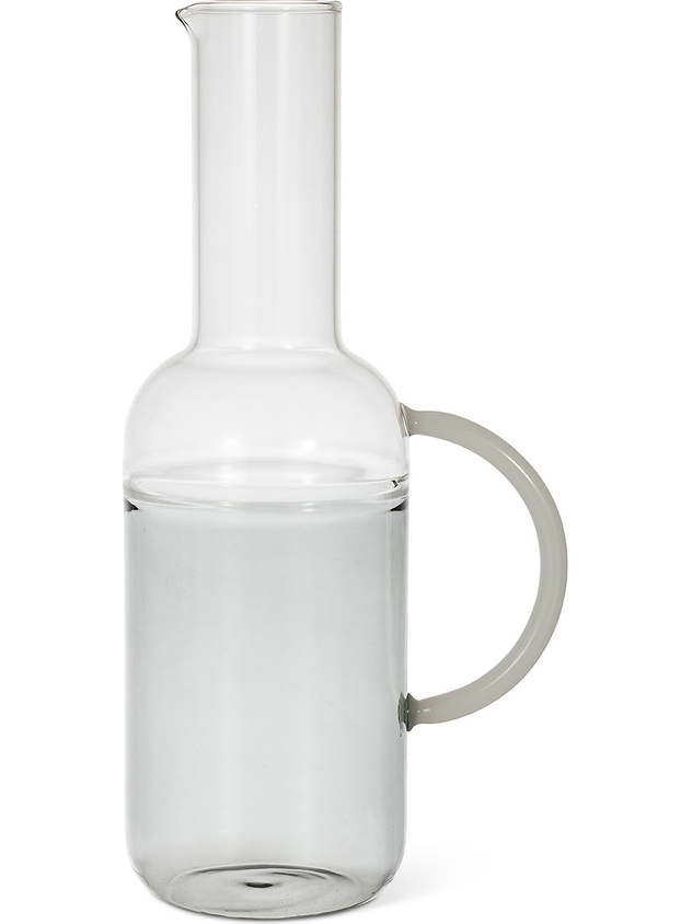 Colored base glass carafe