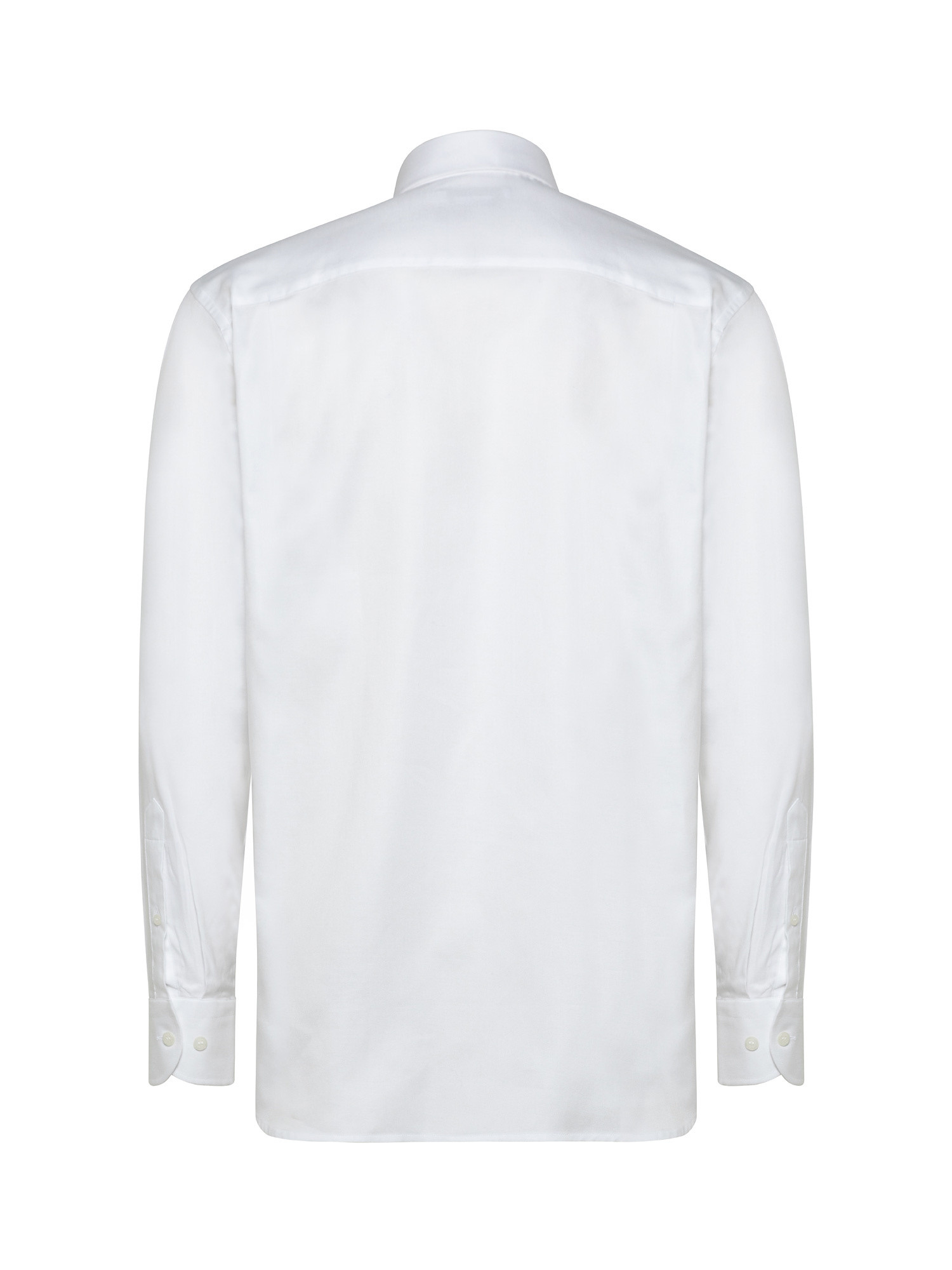 Camicia regular fit in cotone oxford, Bianco, large