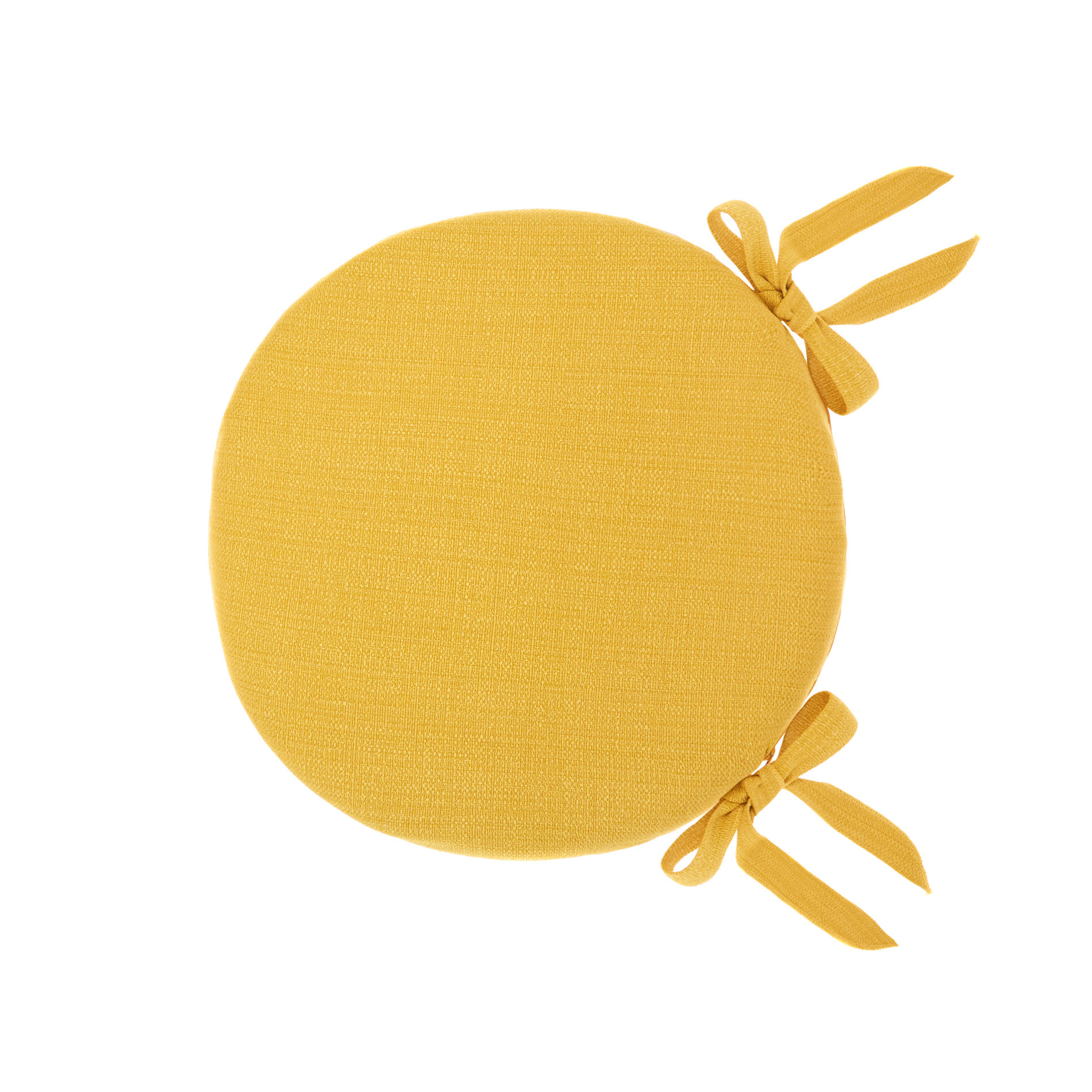 Round chair cushion solid colour, Yellow, large image number 0