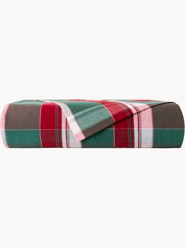 Yarn-dyed cotton duvet cover,tartan pattern