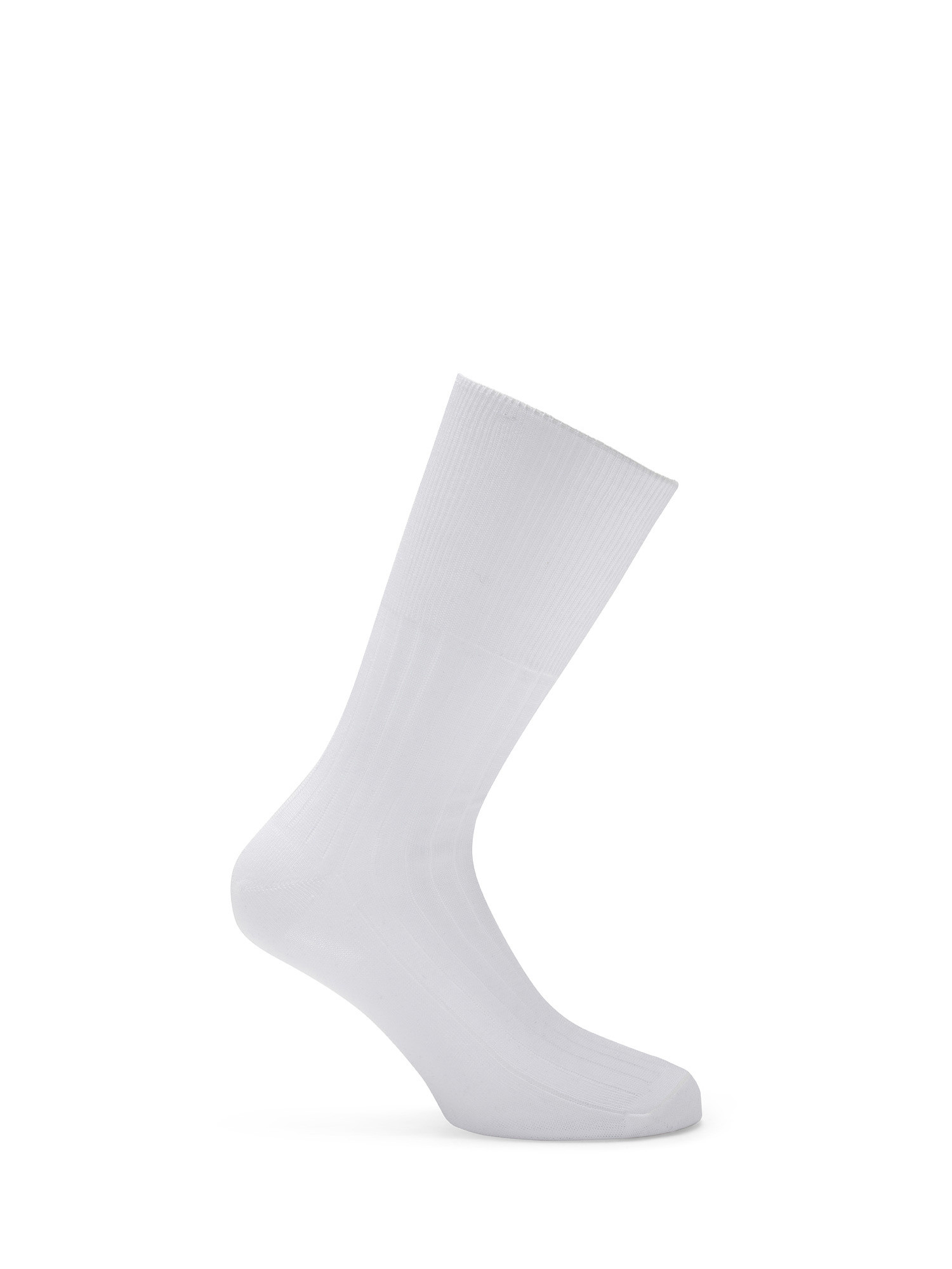 Solid color cotton sanitary short socks, White, large image number 1