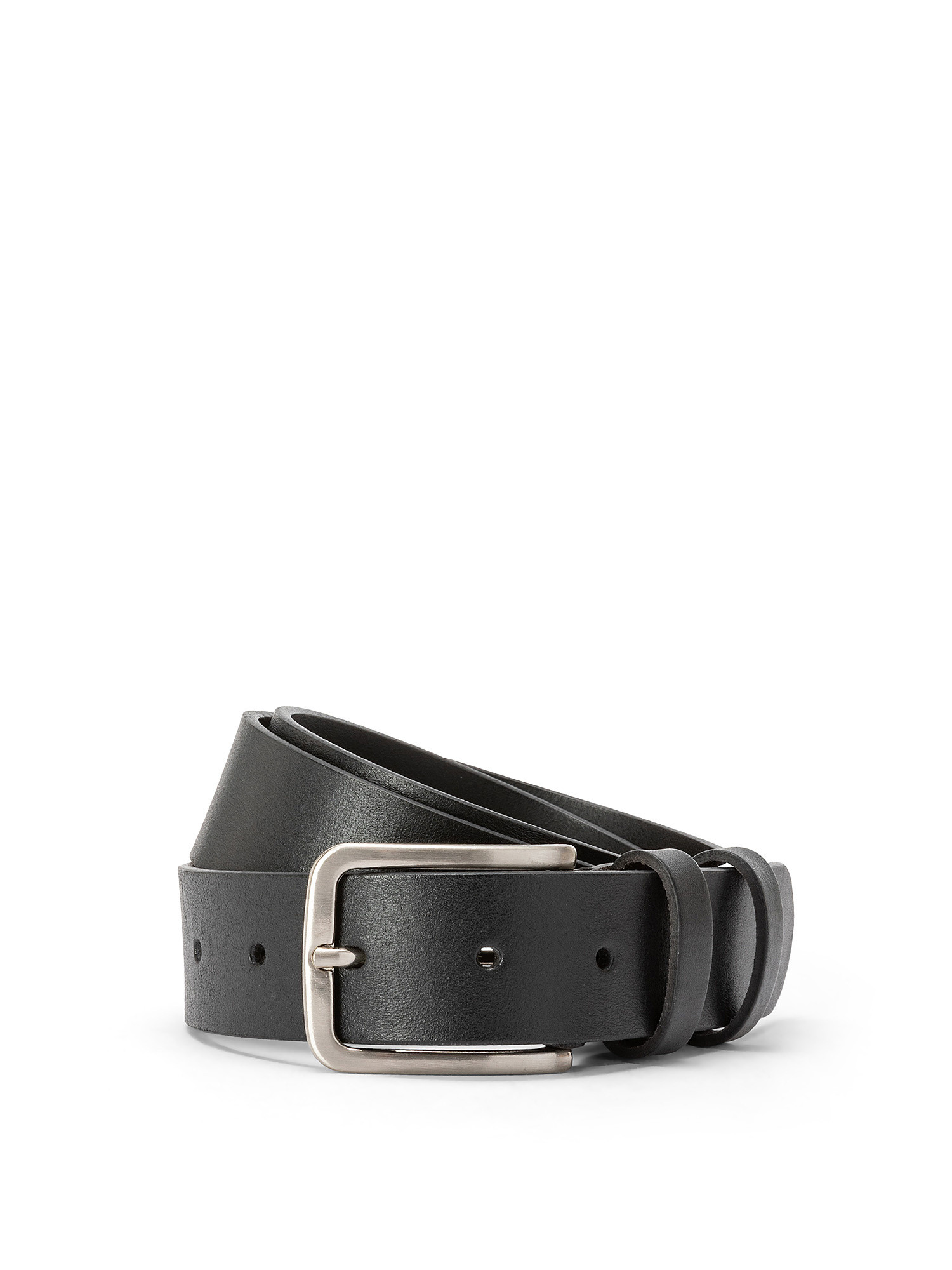 Luca D'Altieri - Leather belt, Black, large image number 0