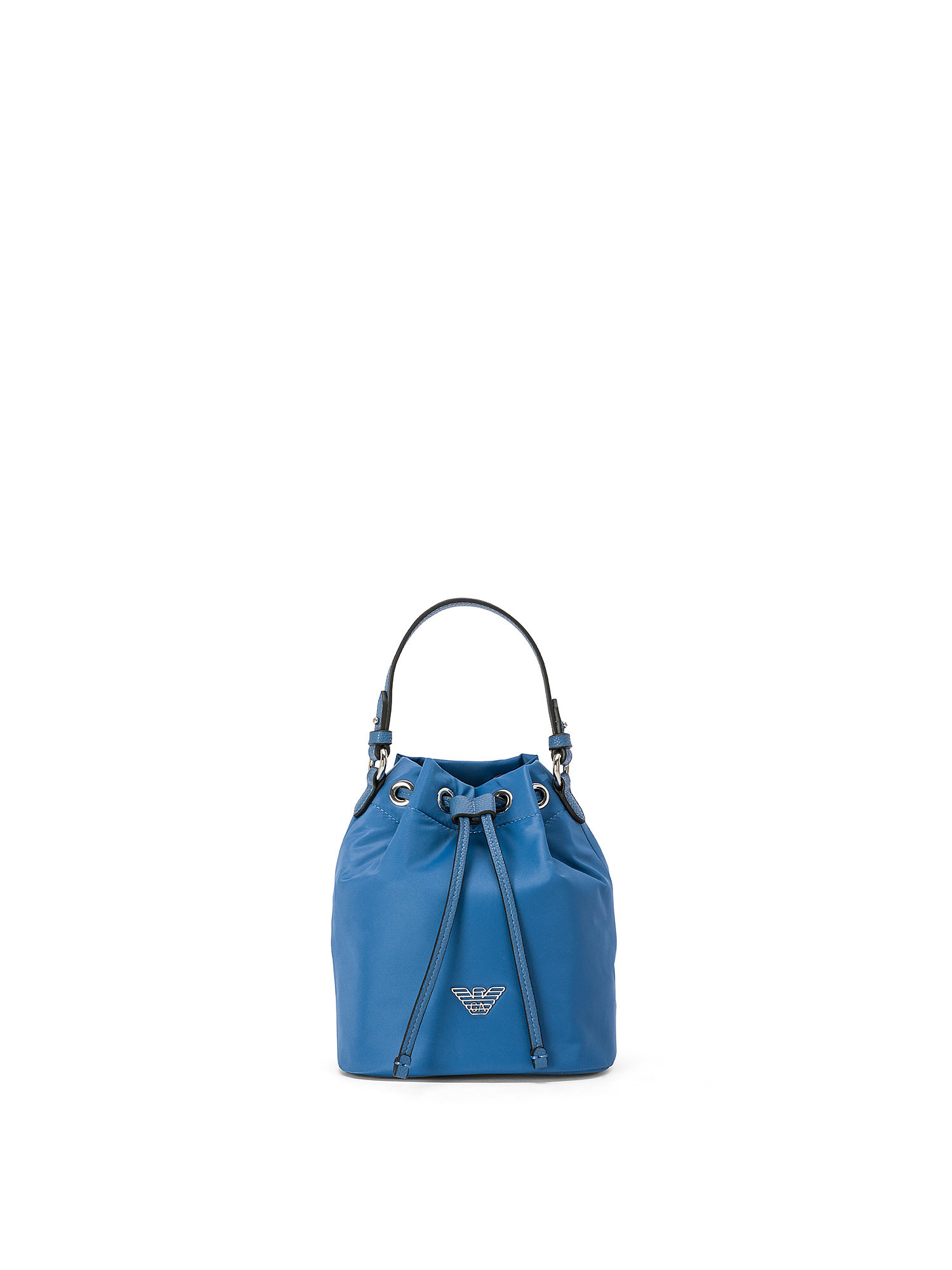 Emporio Armani - Bucket bag in recycled nylon, Light Blue, large image number 0