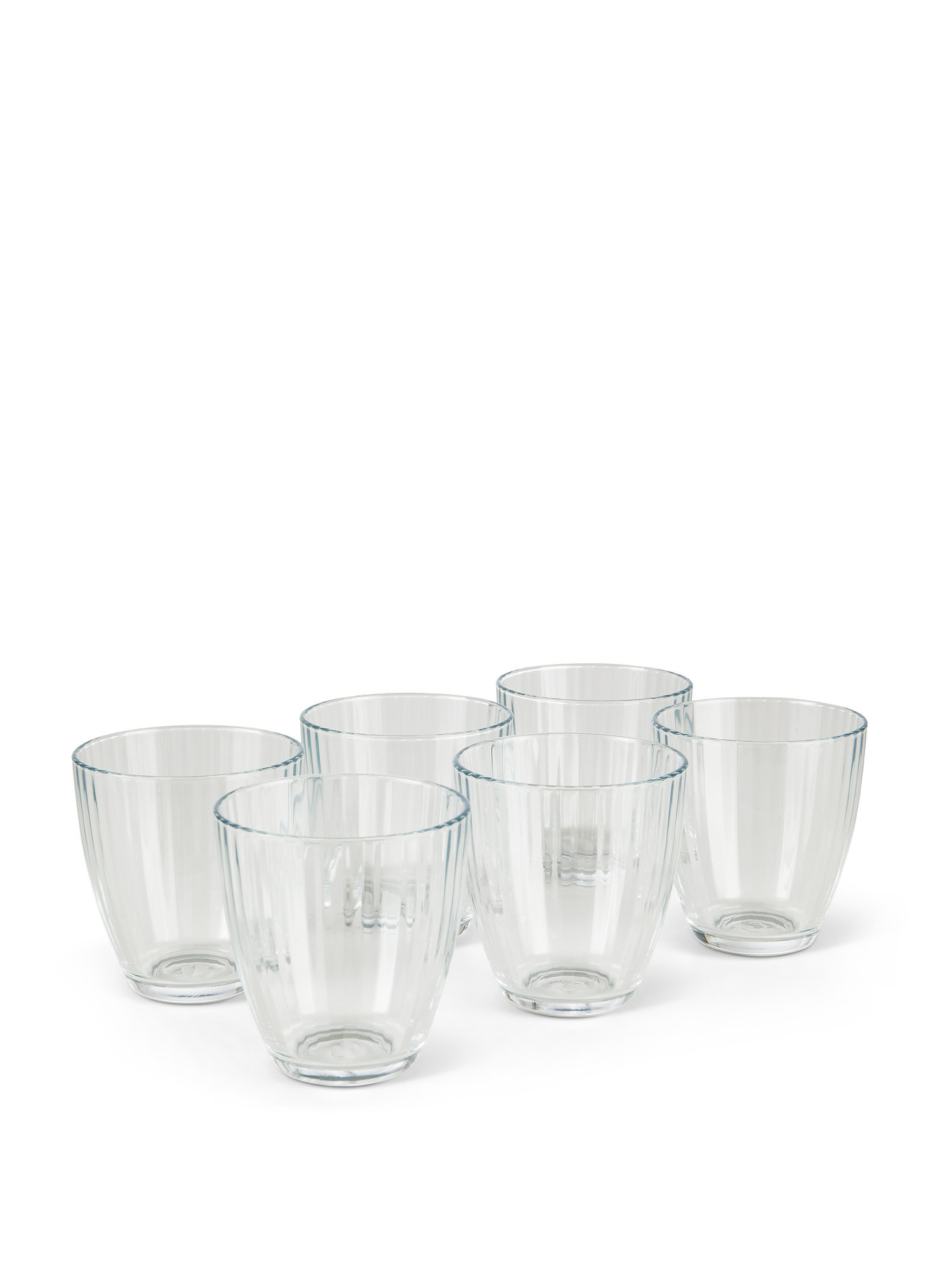 Set of 6 Linea glass glasses, Transparent, large image number 0