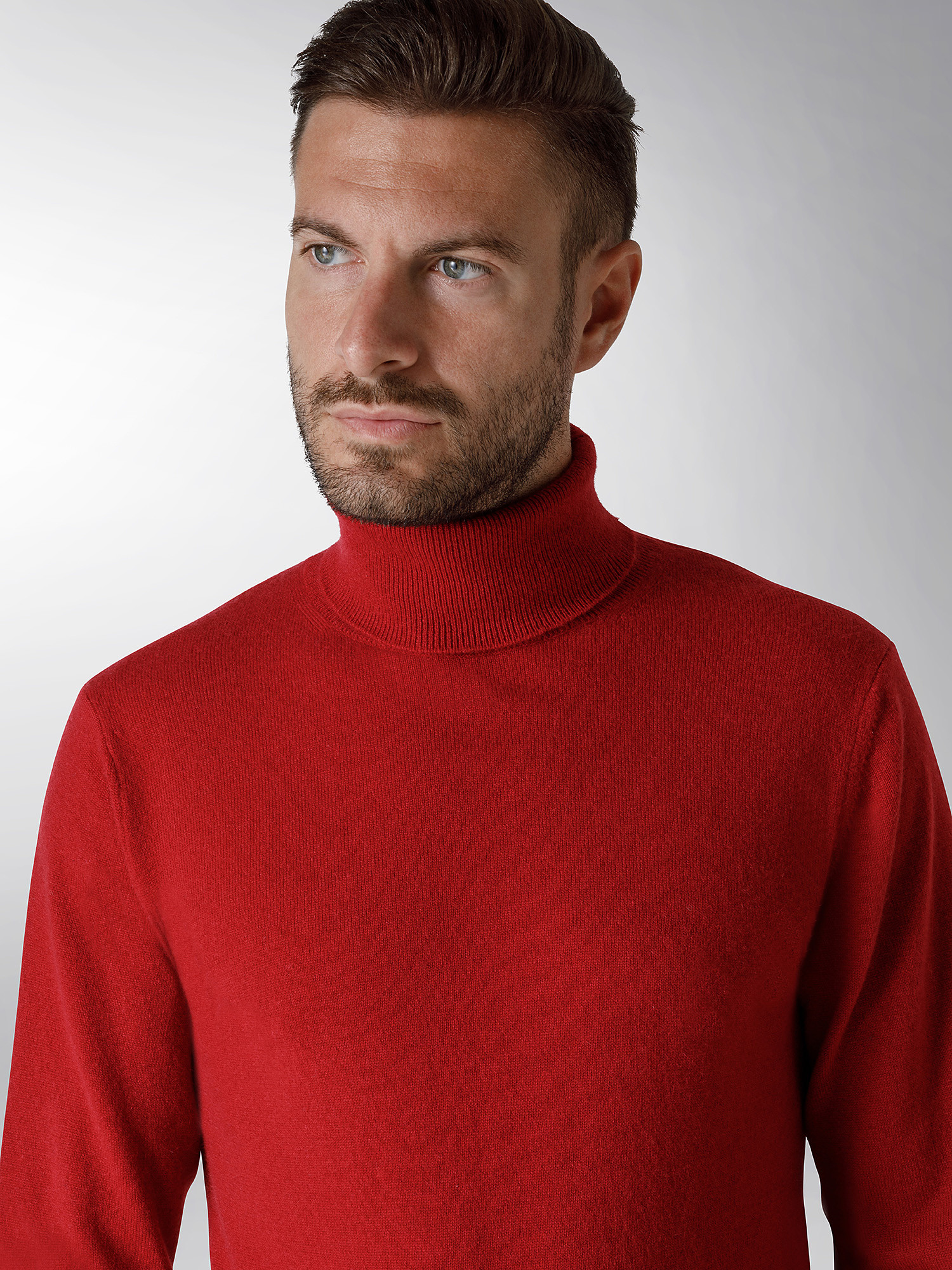 Coin Cashmere - Turtleneck in pure cashmere, Red, large image number 3