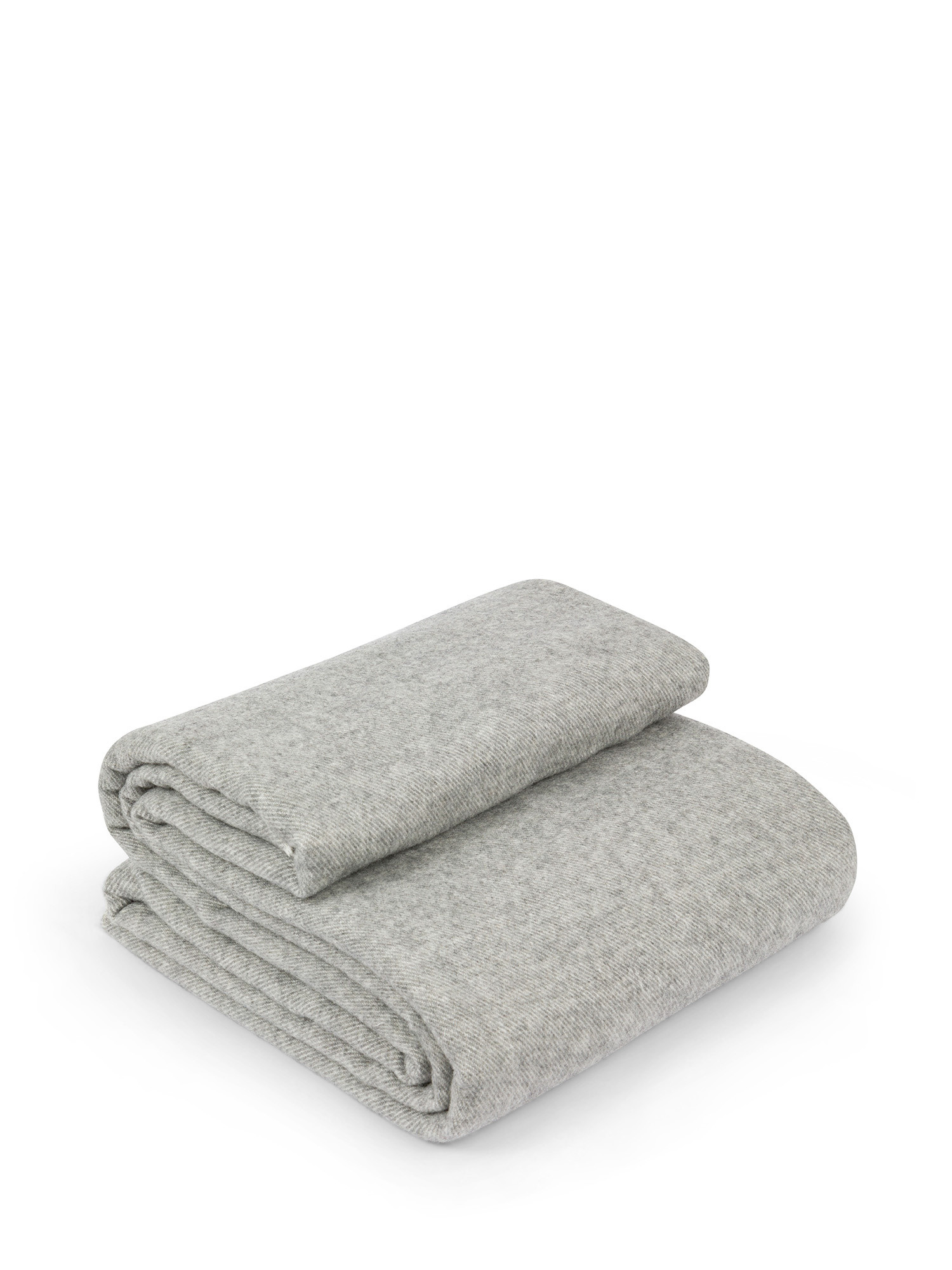 Wool and cotton blanket Portofino, Pearl Grey, large image number 0