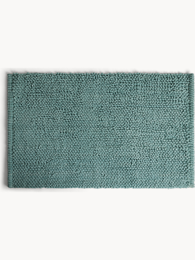 Shaggy chenille bath mat