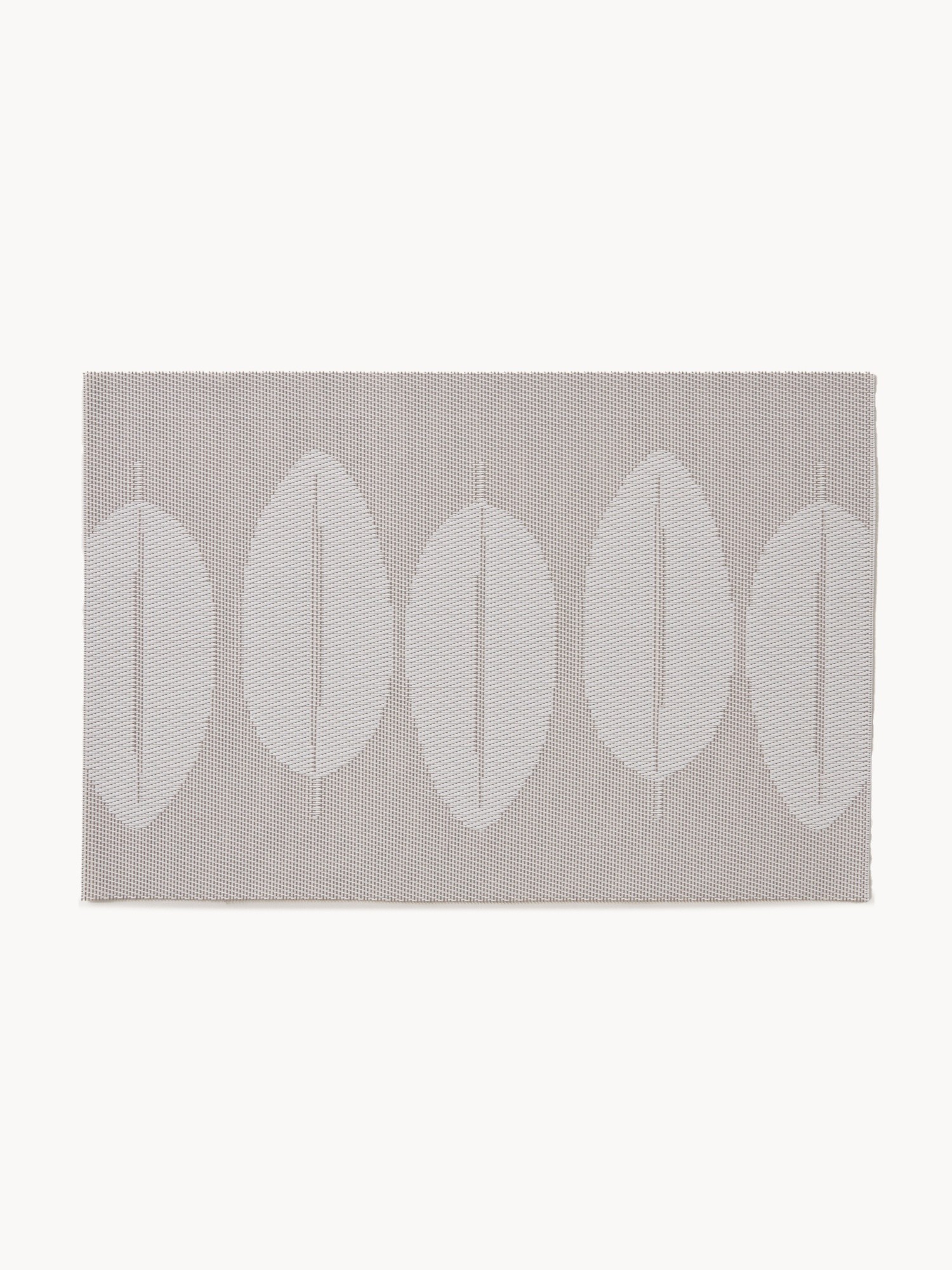 Woven plastic placemat with leaves, White 1, large image number 0