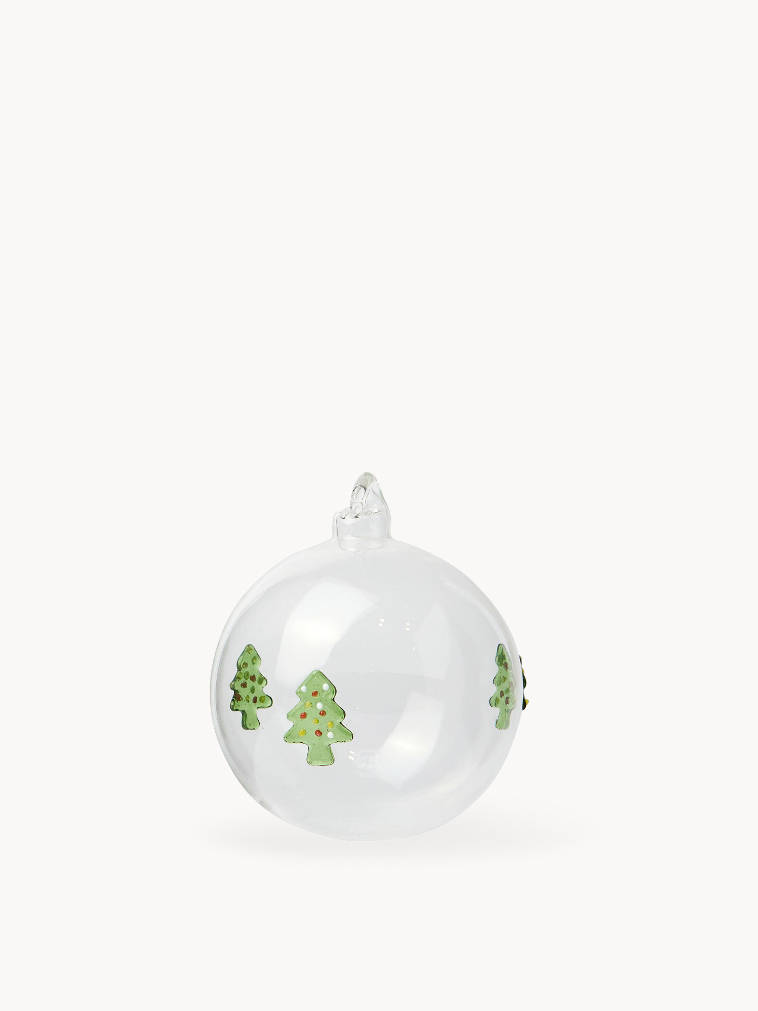 Glass sphere with mini gingerbread decorations, Green, large image number 0