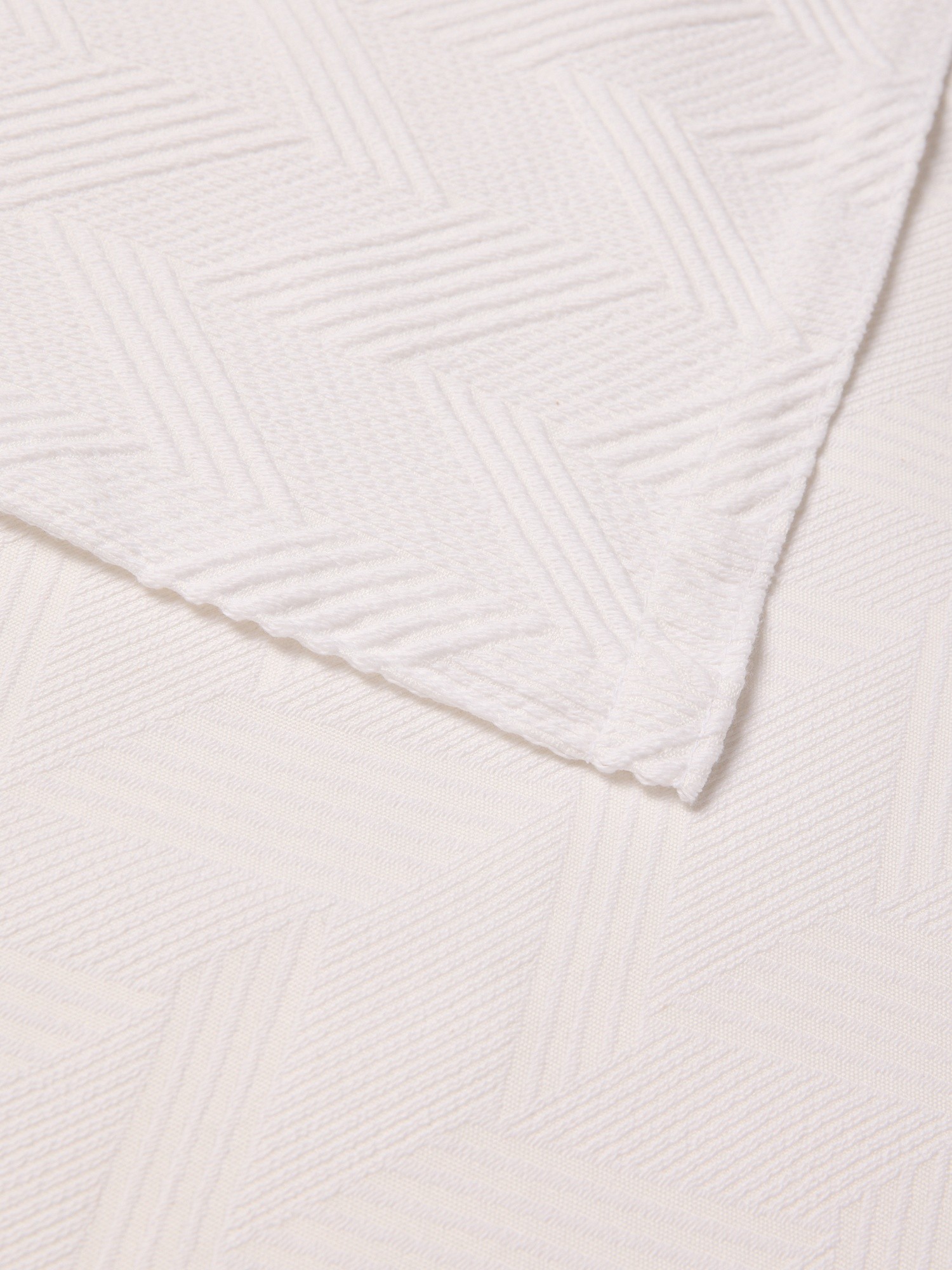 Cotton-blend Jacquard Bedspread - Introductory Price, White, large image number 1